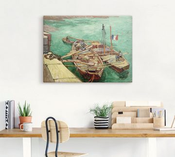 Artland Leinwandbild Rhonebarken. 1888, Boote & Schiffe (1 St), auf Keilrahmen gespannt