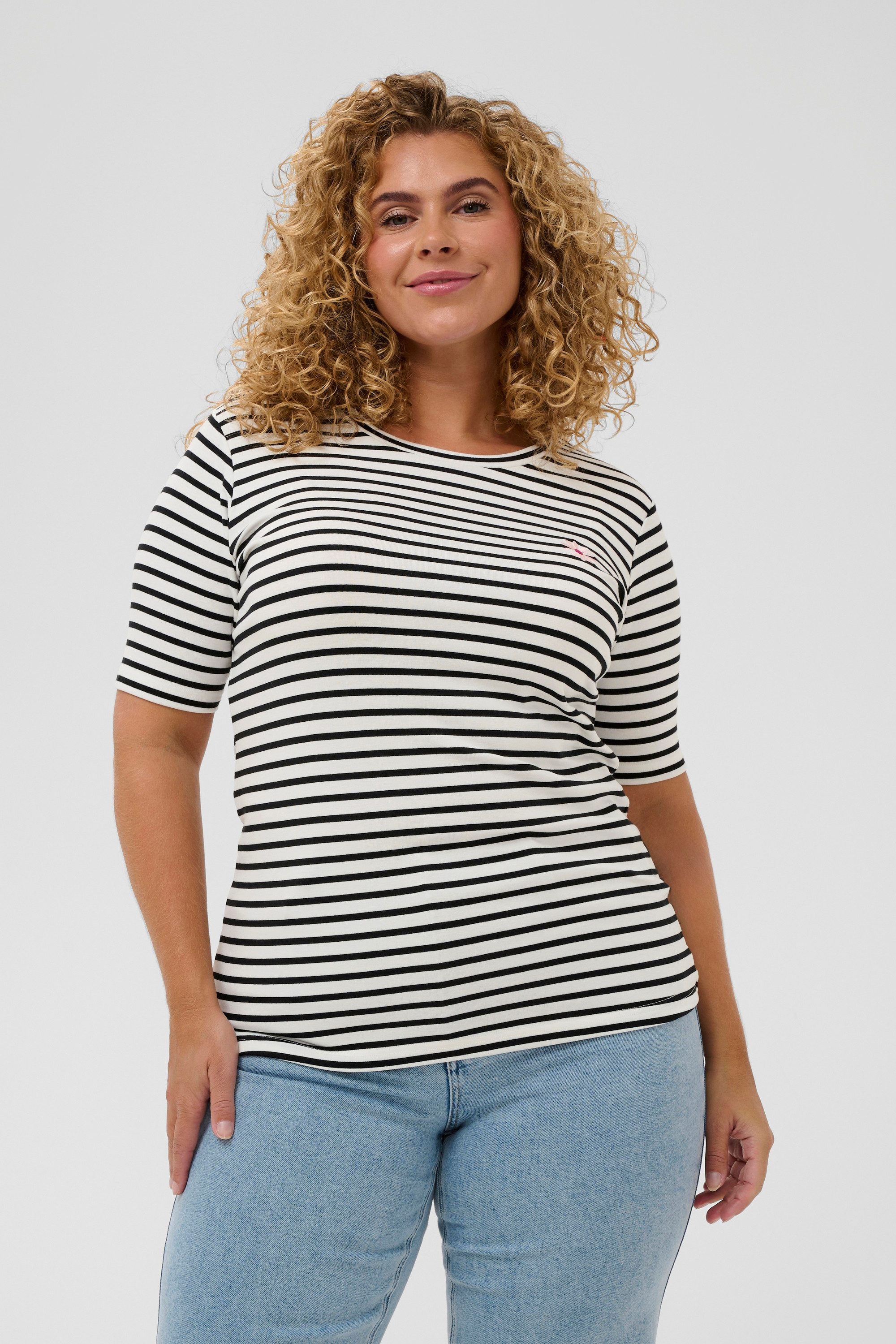 KAFFE Curve T-Shirt T-shirt KClia Große Größen