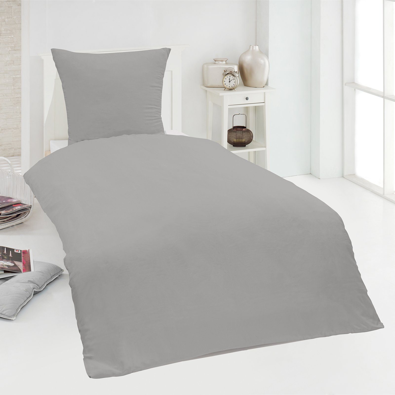One Home Wendebettwäsche, Renforce, 4 teilig, günstig online kaufen