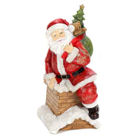 Bubble-Store Weihnachtsfigur Retro-Design (Weihnachtsmann Figur beim Klettern in den Schornstein), Weihnachtsfigur