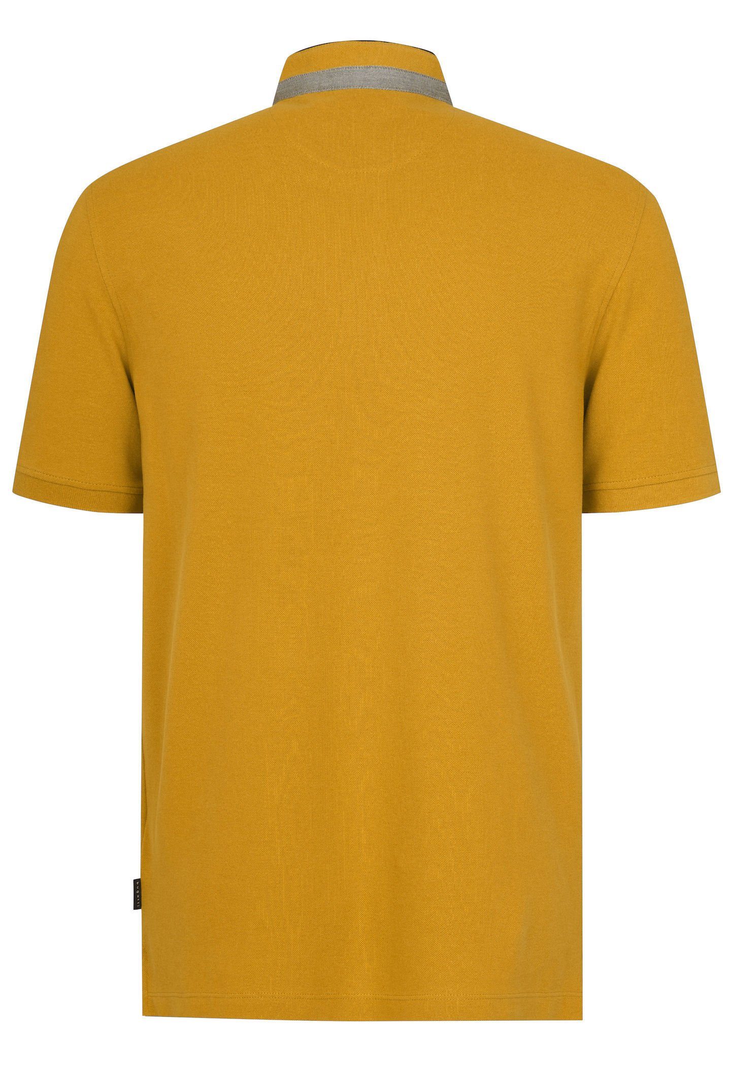 Poloshirt mit bugatti Stehkragen gelb