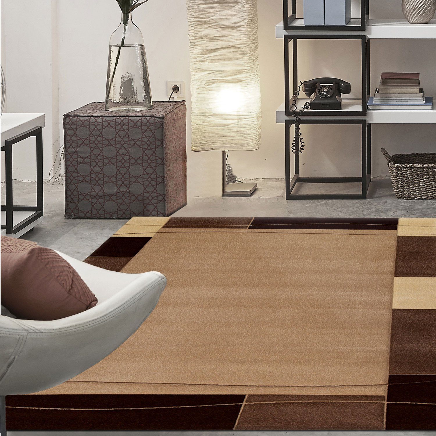 Vimoda Teppich Teppich Wohnzimmer Beige Klassiker günstig online kaufen