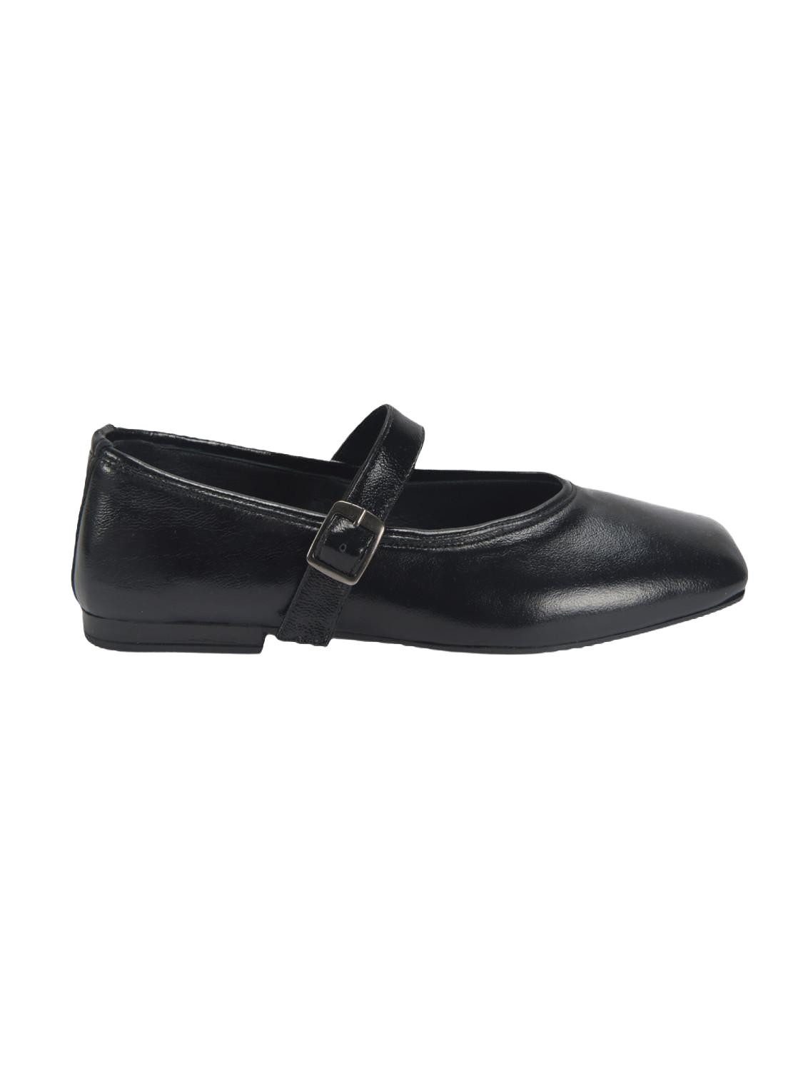 Desa Damen-Ballerinas – Obermaterial aus Lackleder, Lederfutter, Schnallen Ballettschuh