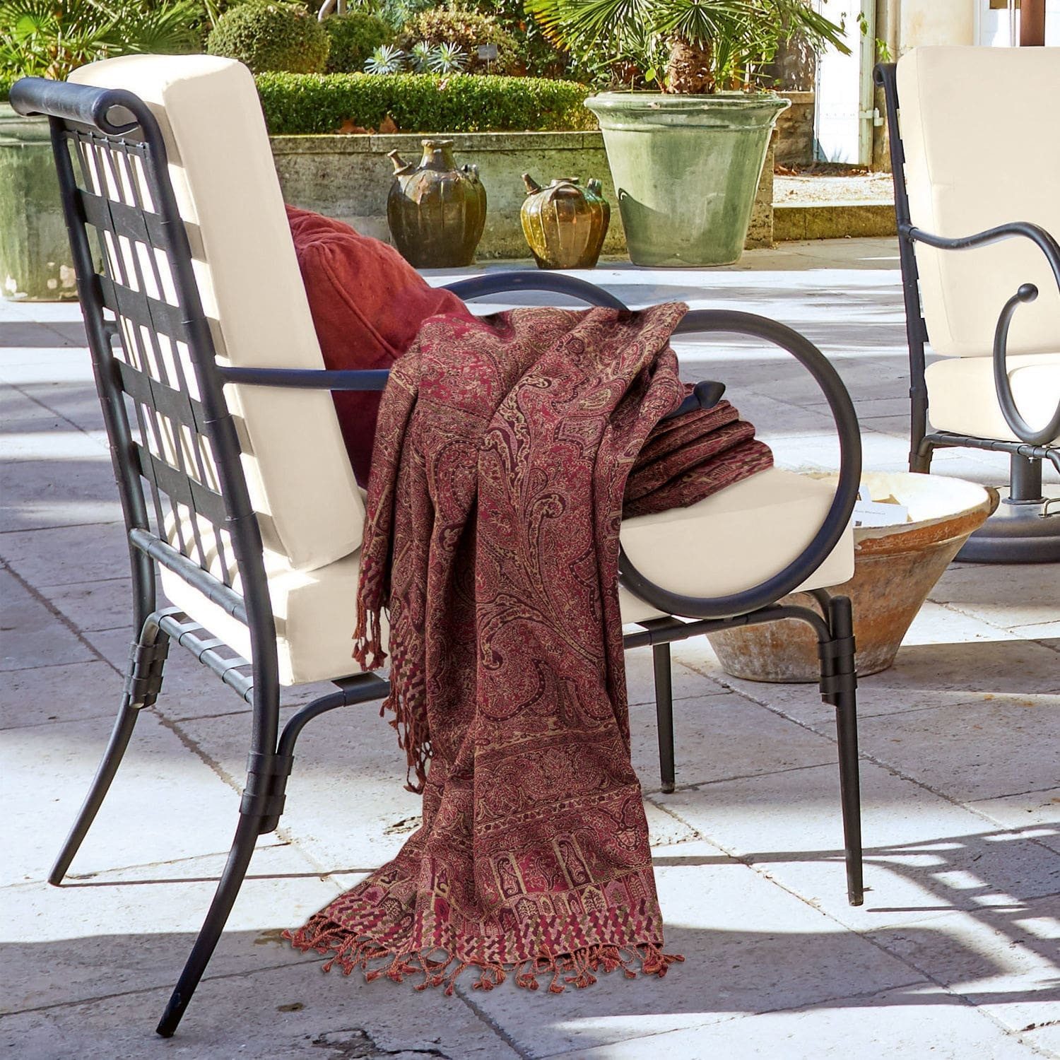 Mirabeau Tagesdecke Plaid Nugère rot günstig online kaufen