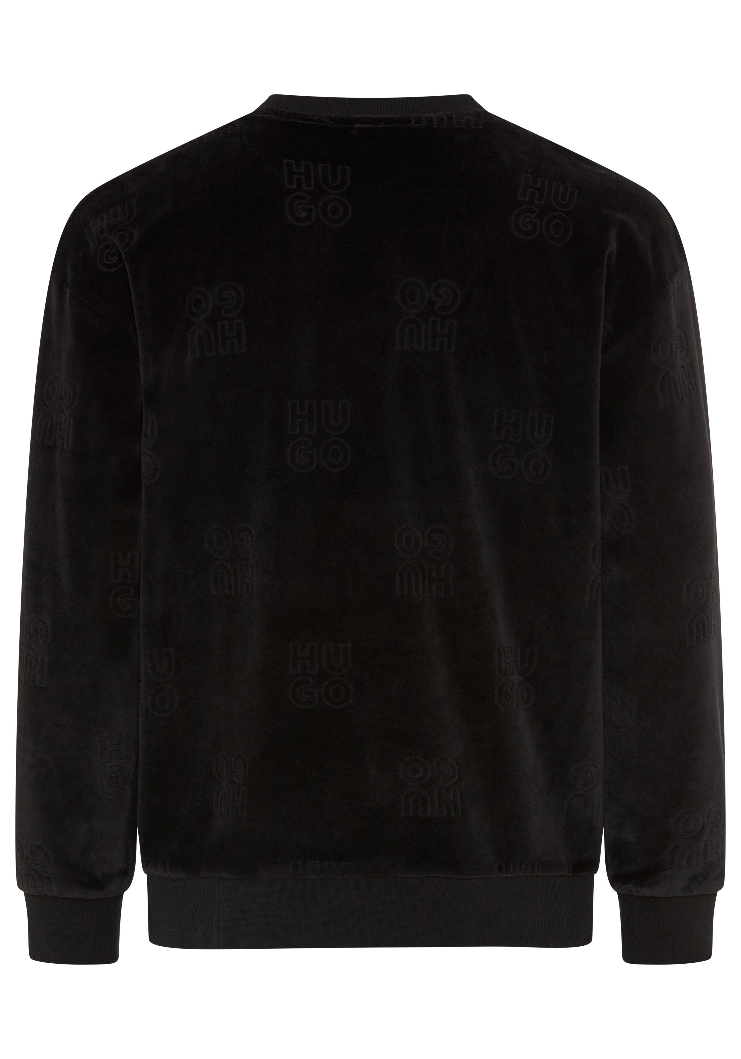 HUGO Sweatshirt VELORO in hochwertiger Velours-Optik – Bild 2 von 2