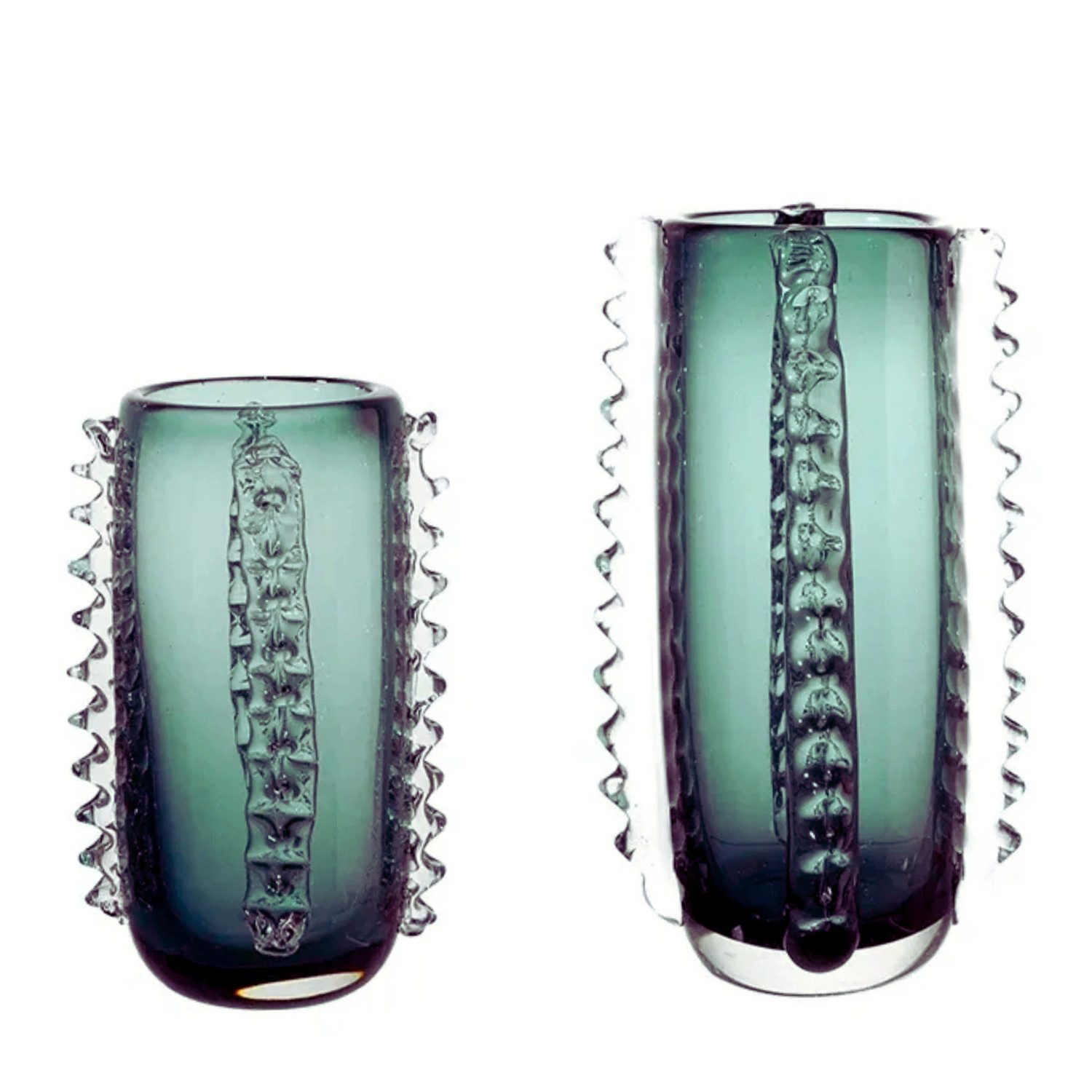 Quality Elegance Dekovase Set aus 2 handgefertigten Glasvasen – dick, schwer, luxuriös, modern (1 St)