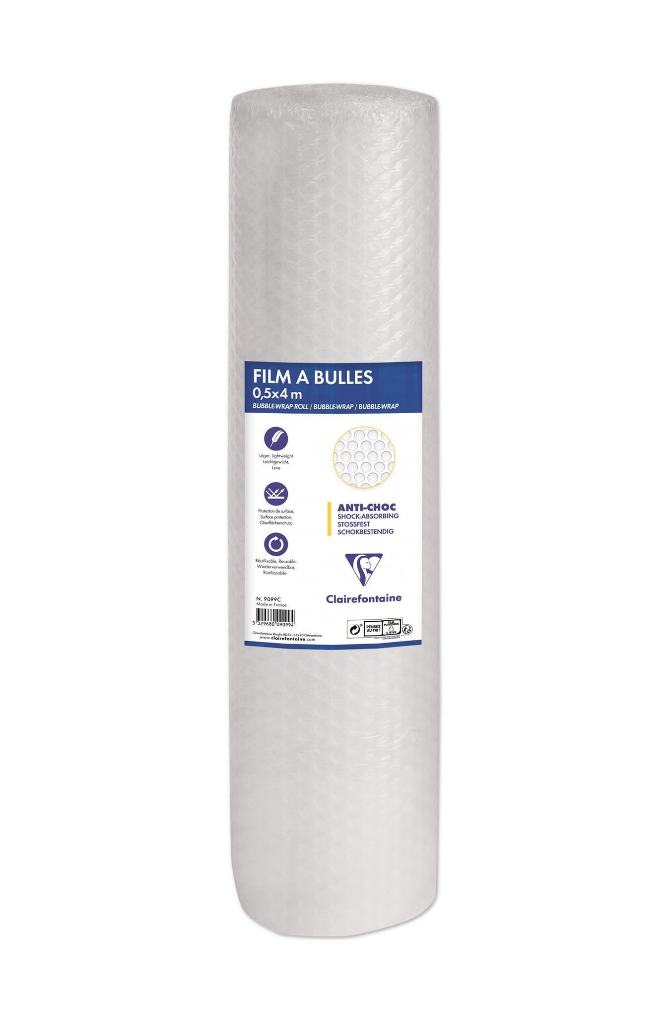 CLAIREFONTAINE Packpapier Clairefontaine Luftpolsterfolie 0,5x4m