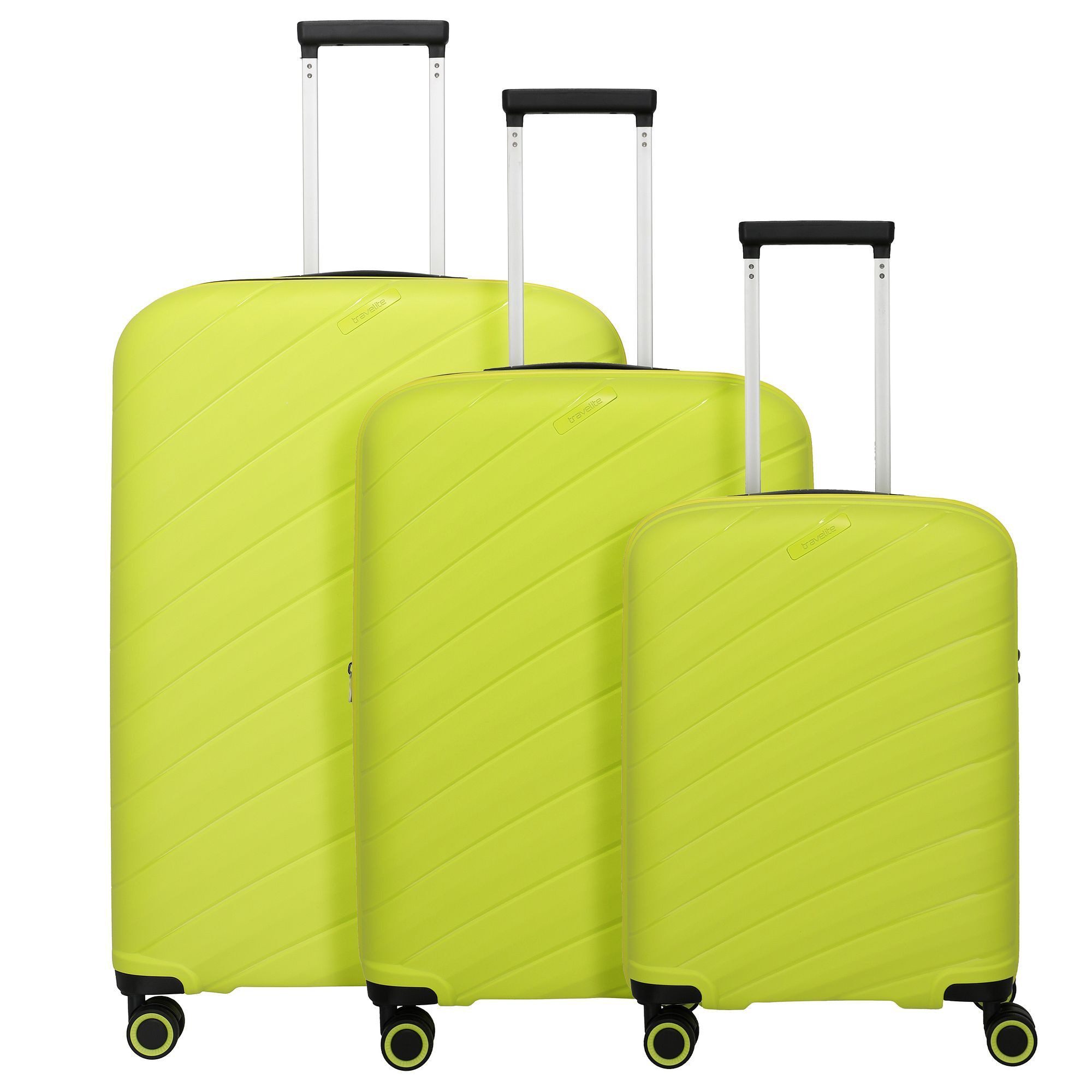 travelite Trolleyset Burano, 4 Rollen, (3-teilig, 3 tlg), Polypropylen