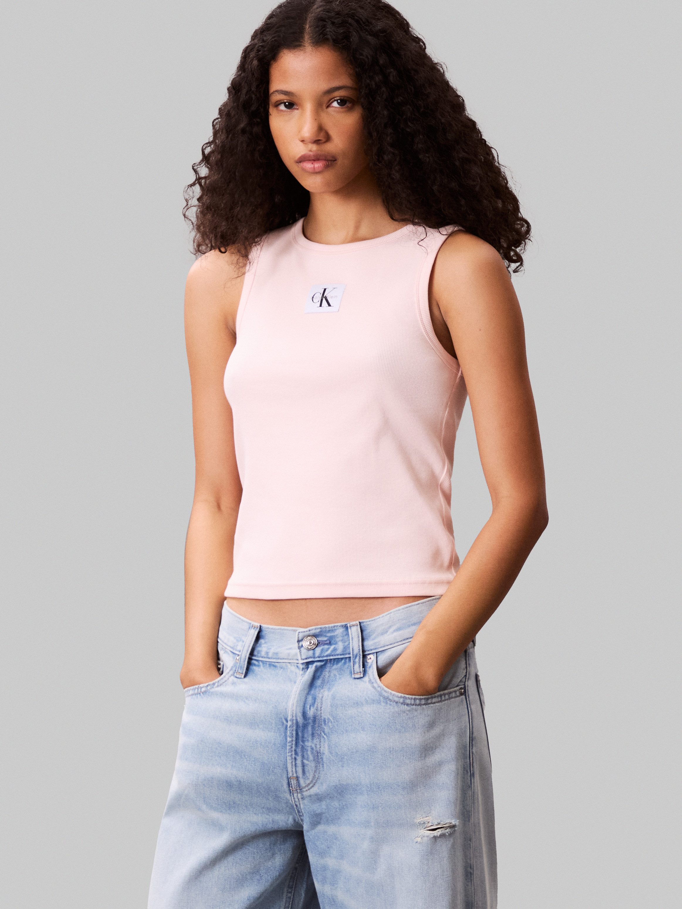 Tanktop A - WVN LBL 2X2 CTTN