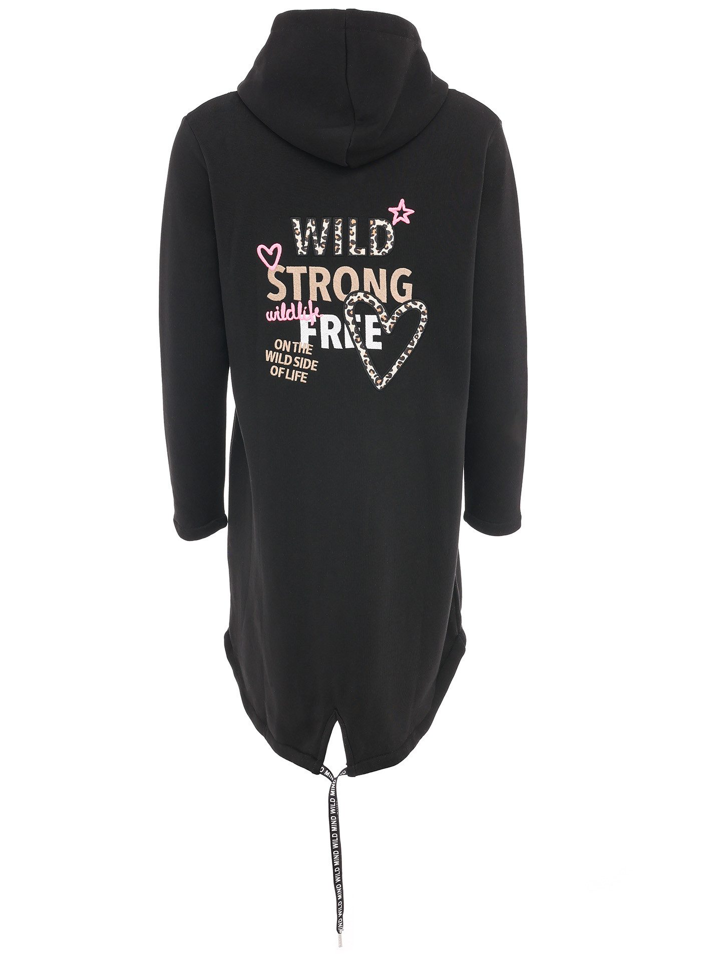 Zwillingsherz Kapuzensweatjacke Hoodiemantel LEO WILD FREE günstig online kaufen