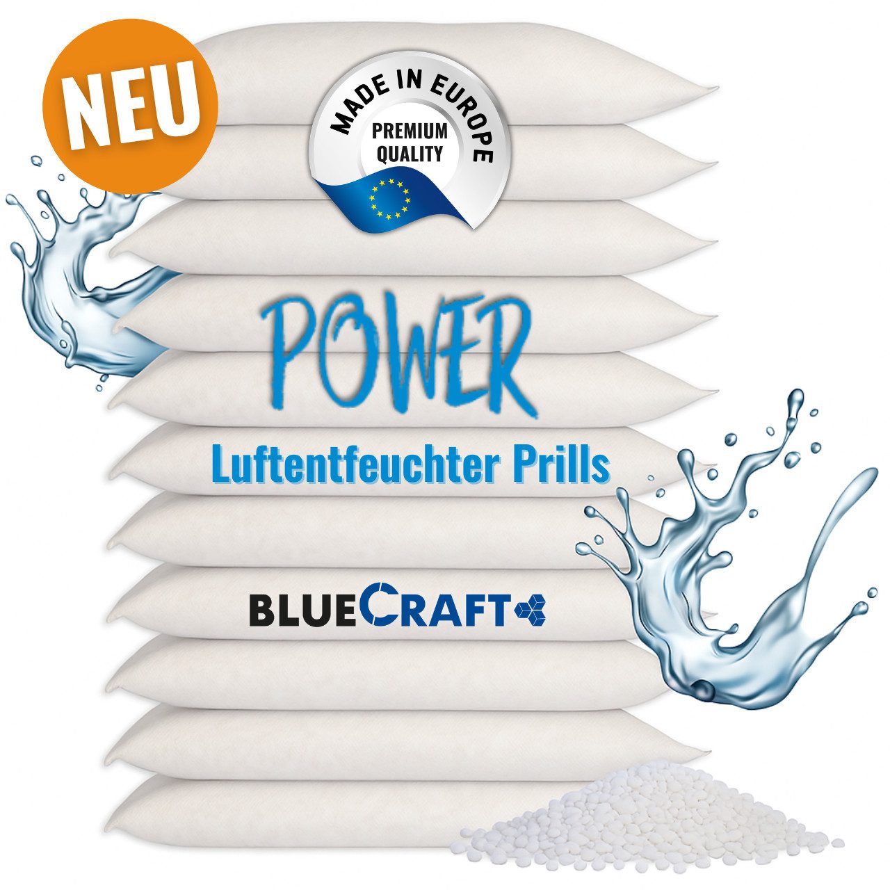 BlueCraft Luftentfeuchter-Nachfüllpack 10x 1kg Prills im Vliesbeutel für Gr günstig online kaufen