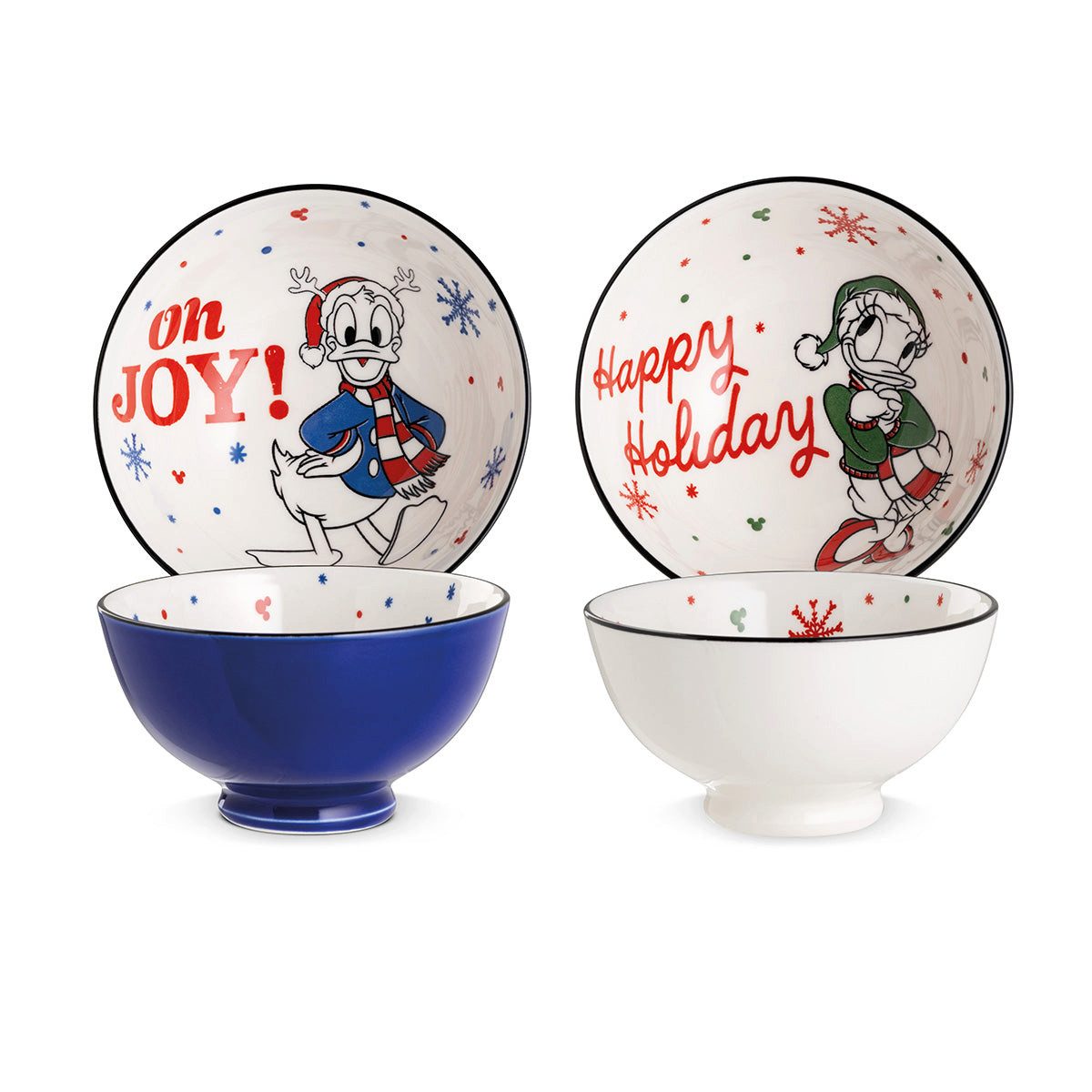 GILDE Schale Disney Schalen 2er Set Donald & Daisy „Winter Magic“ von Gilde