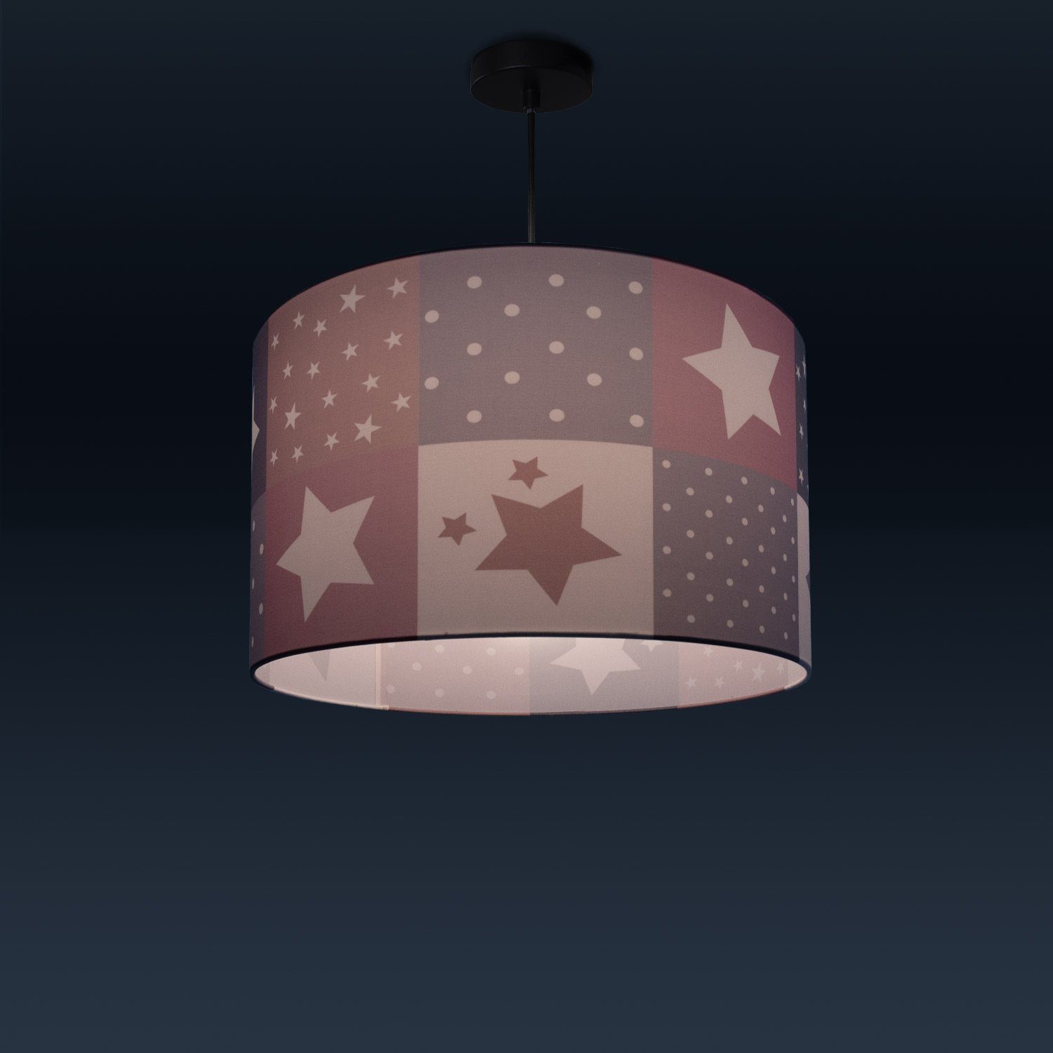 Paco Leuchtmittel, Motiv Deckenlampe Lampe ohne 345, LED Sternen Kinderlampe Home E27 Cosmo Kinderzimmer Pendelleuchte