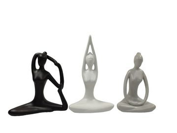 trends for living Skulptur für Yoga Pilates Meditation Wohnzimmer 3er Set
