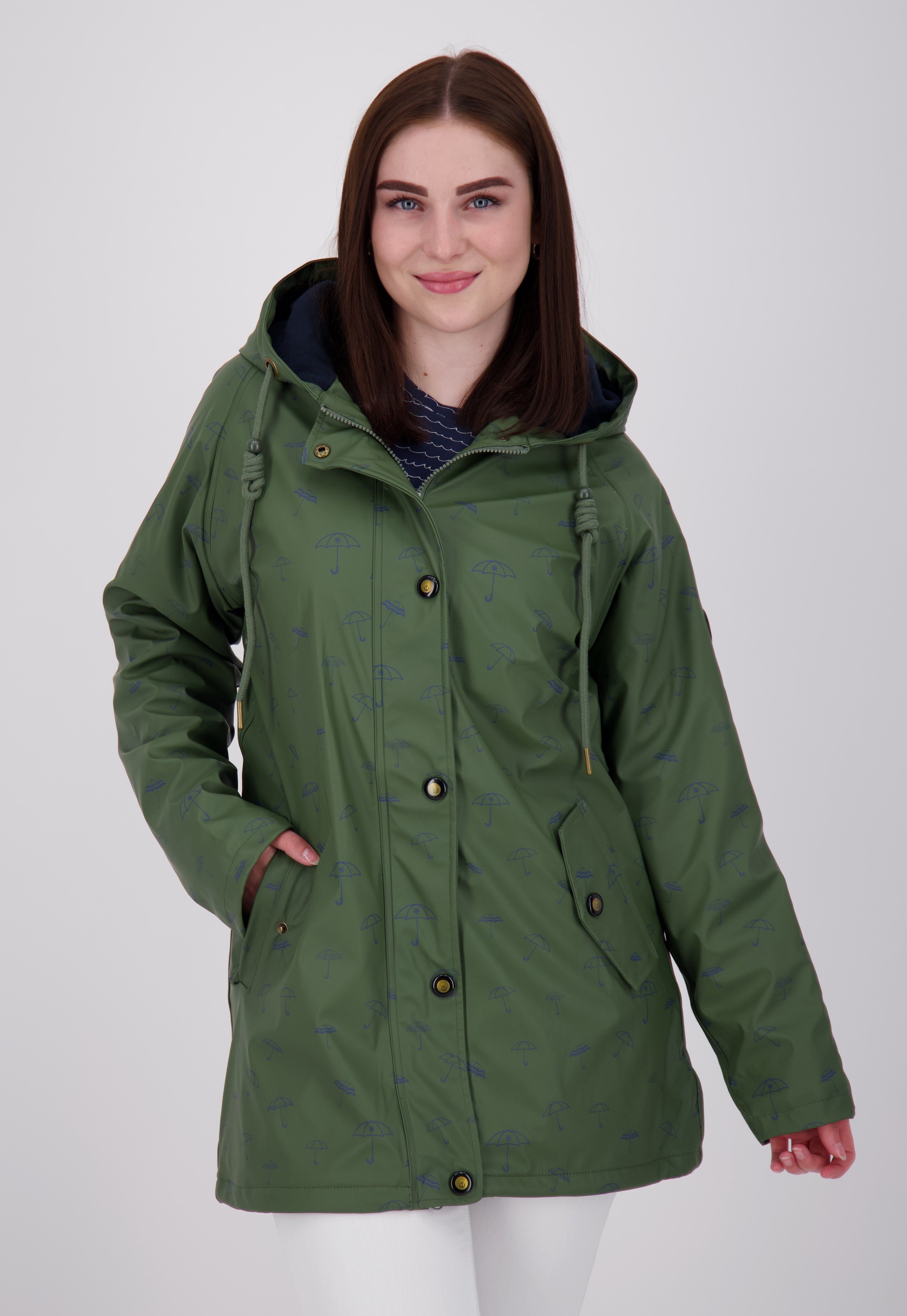 Regenjacke CS Großen Friesennerz DEPROC #ankerglutmeer olive Active auch Größen WOMEN erhältlich in