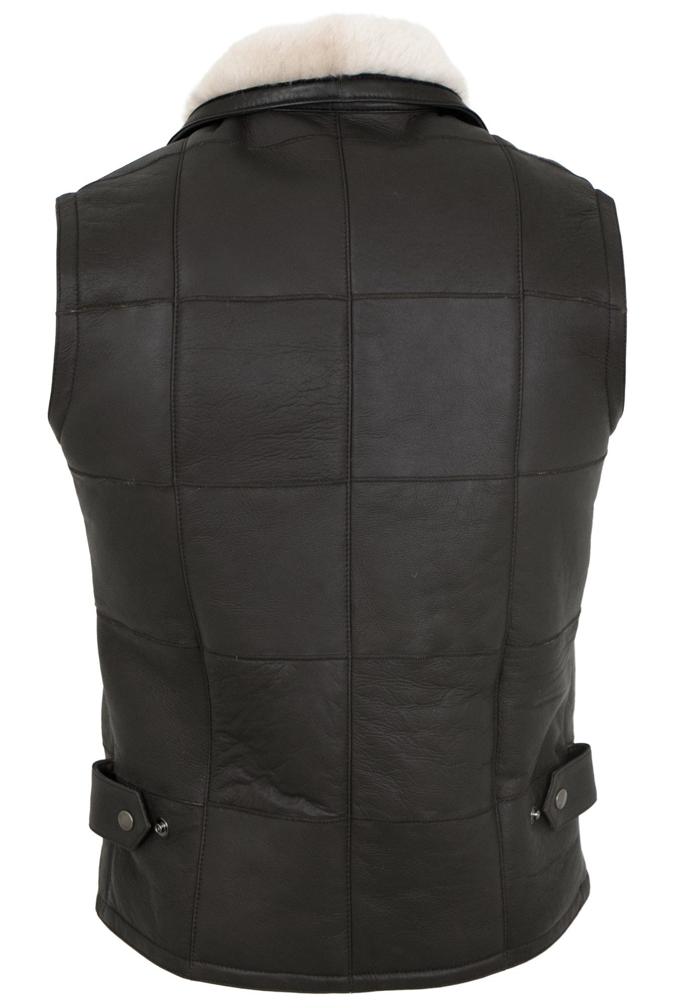 Maddox Lederweste Lanzo Maddox - Herren Lederweste Lammnubuk Lammfell dunke günstig online kaufen