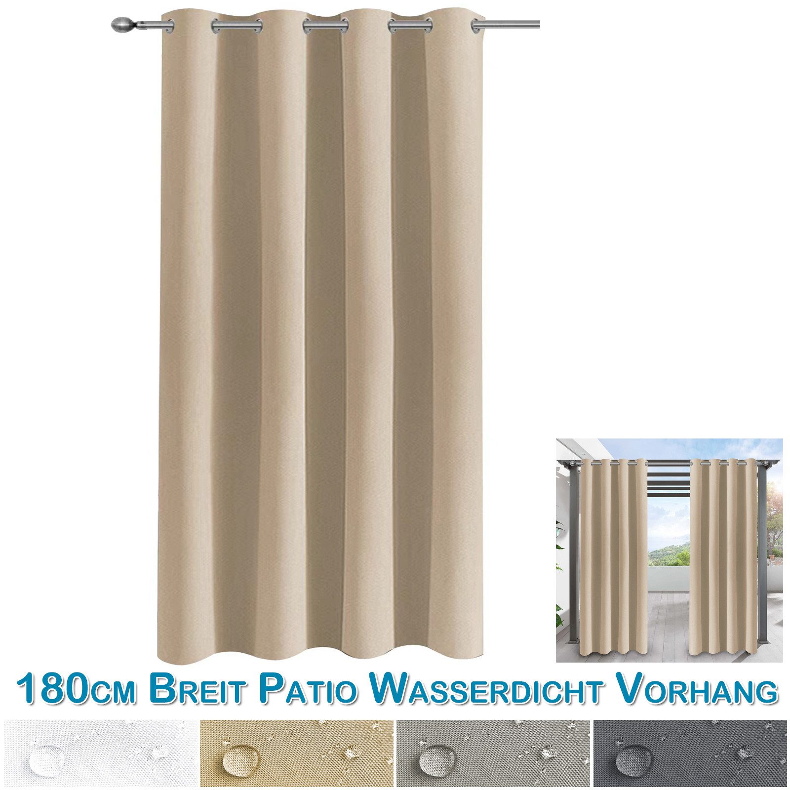 BTTO V&G Vorhang Outdoorvorhänge mit Ösen günstig online kaufen