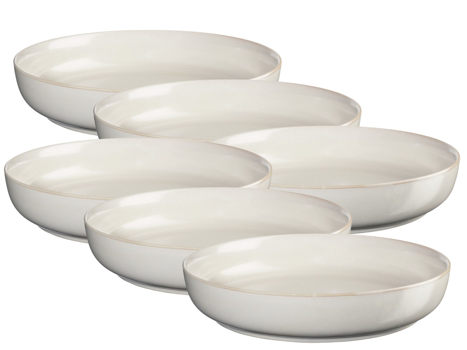 ASA SELECTION Teller-Set COPPA Gourmetteller tofu 22cm Set6, Porzellan, Geschirr