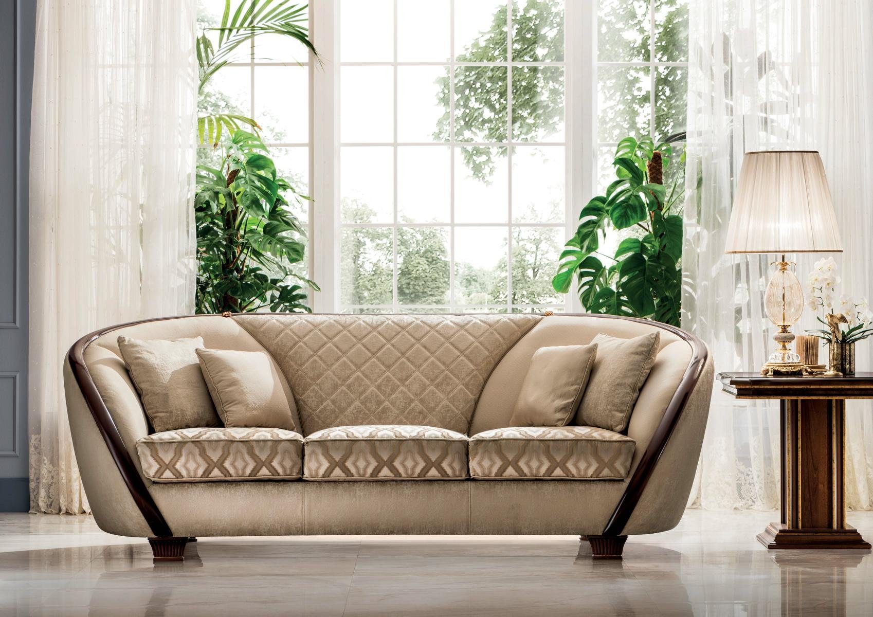 Couch Luxus 3+3 Klasse Möbel JVmoebel Wohnzimmer-Set, Sofagarnitur Italienische