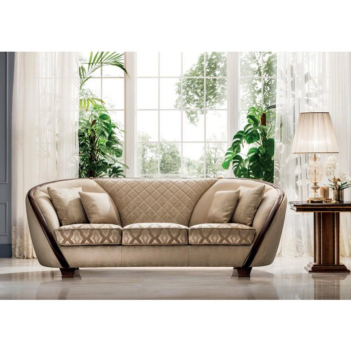 JVmoebel Wohnzimmer-Set Luxus Sofagarnitur Klasse 3+3 Italienische Möbel Couch
