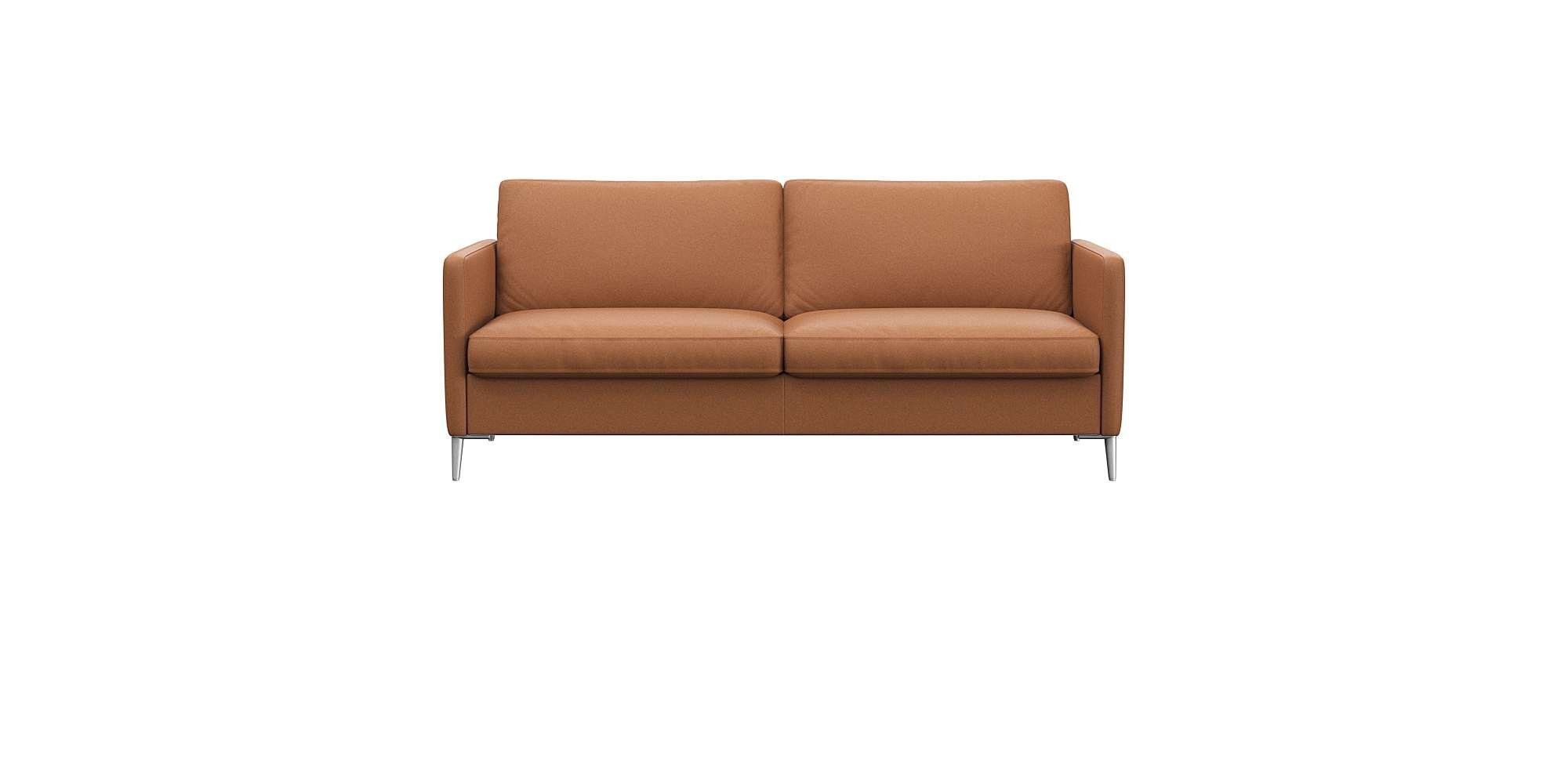 FLEXLUX 2,5-Sitzer Fiore, super Sitzkomfort durch Kaltschaum im Sitz, schmale Armlehnen, Füße Alu