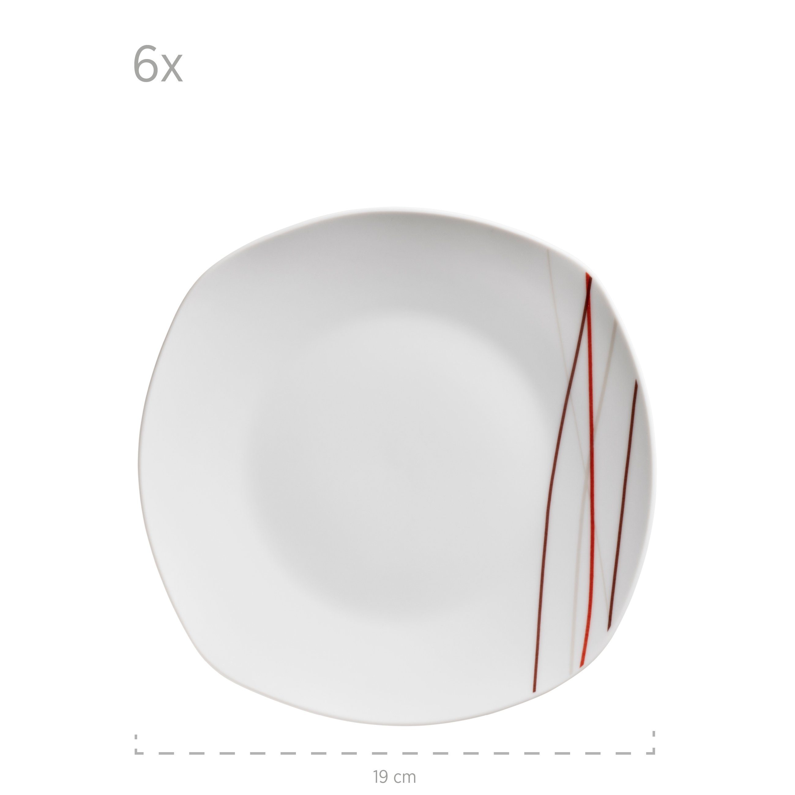 MÄSER Tafelservice Sencilla (18-tlg), 6 Personen, Porzellan