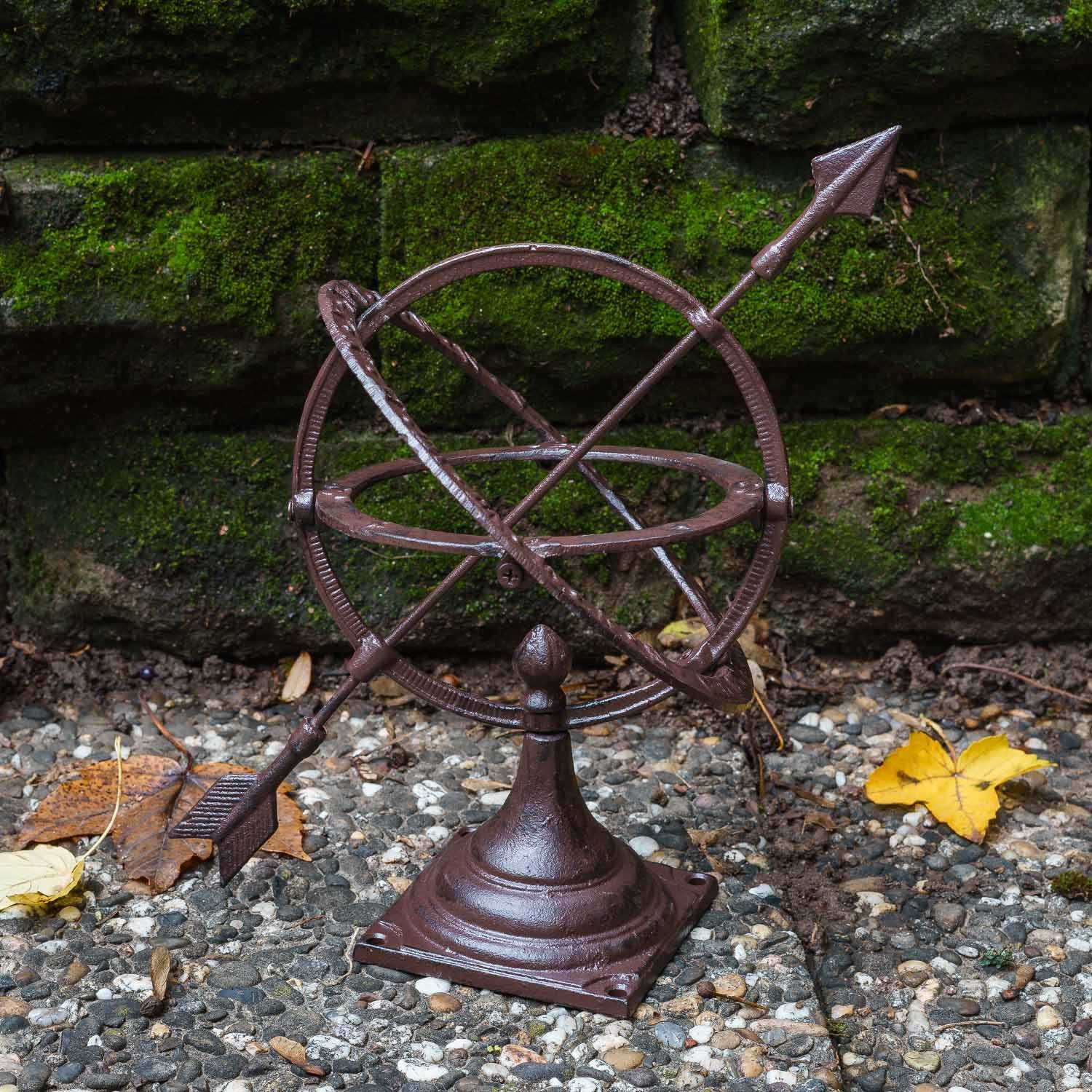 Aubaho Dekoobjekt Sonnenuhr 30cm Eisen Garten Dekoration Nostalgie Antik-Stil