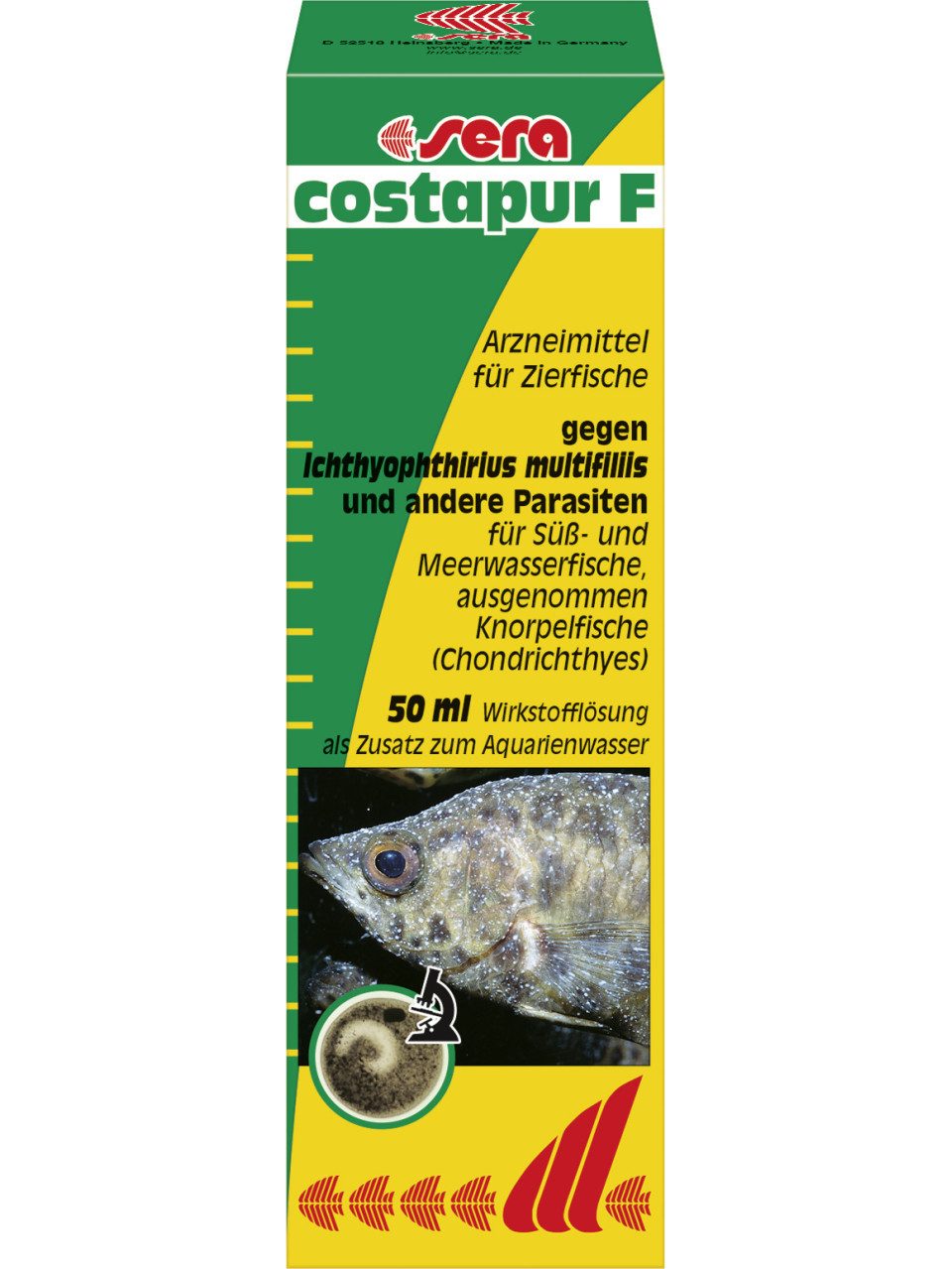 Sera Aquarium-Wassertest Sera Arzneimittel für Aquariumfische costapur F