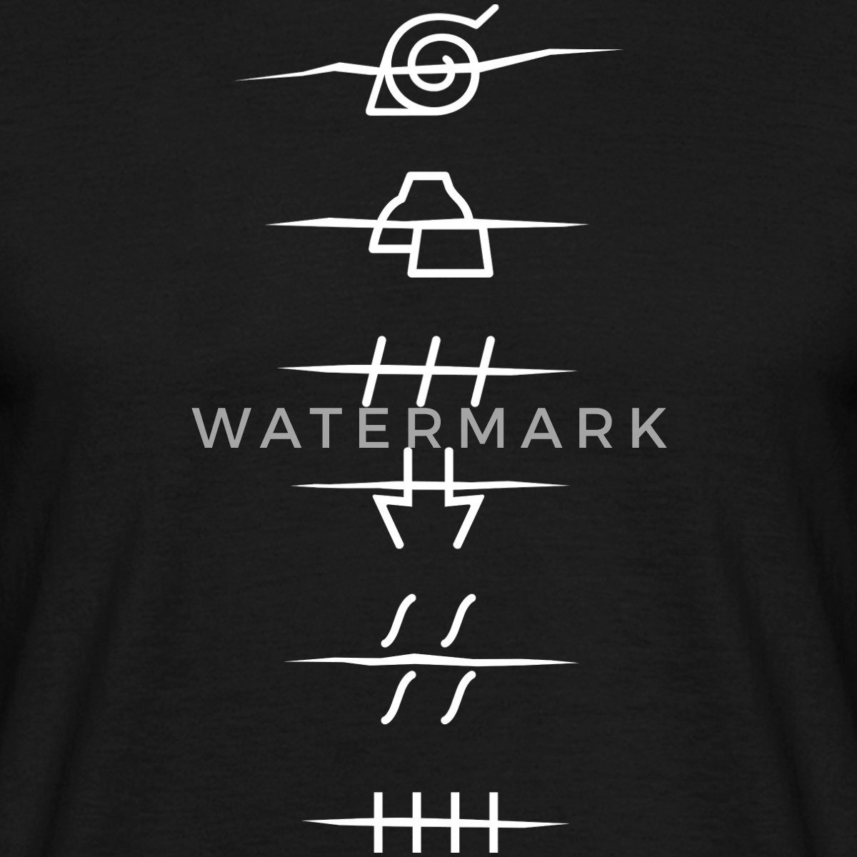 Spreadshirt T-Shirt Naruto Shippuden Anti-Symbole Der Akatsuki Männer T-Shirt (1-tlg)