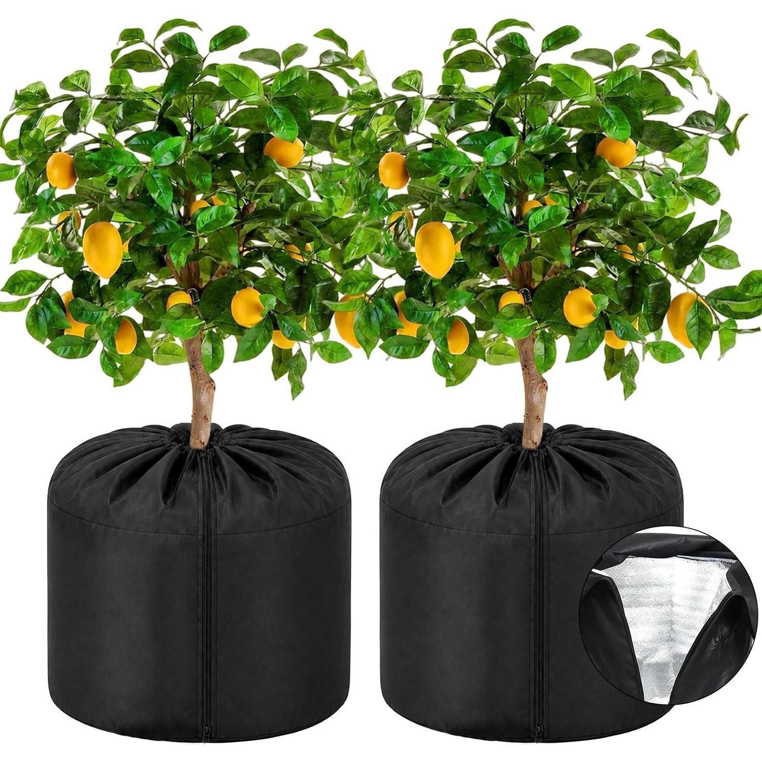 LuxusKollektion Gartenmöbel-Schutzhülle Thermo Topfschutz 2er-Set 50x45cm (2-St)