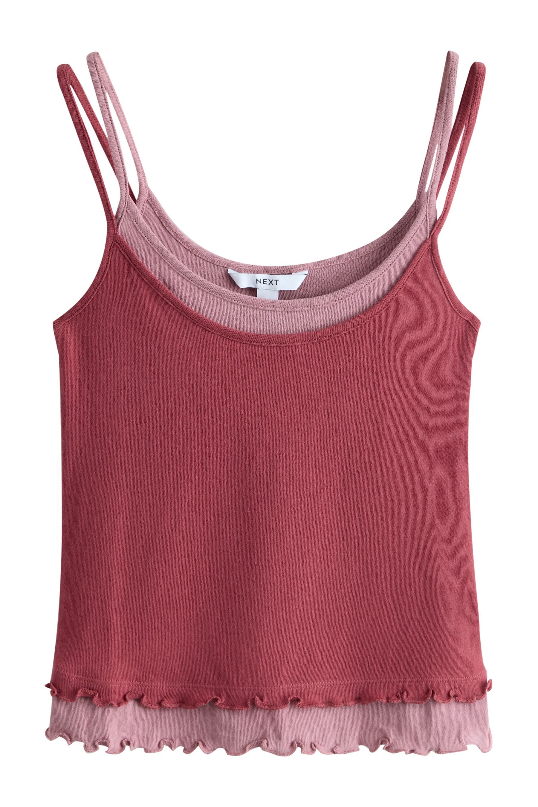Next Trägertop Trägertop im Lagen-Look aus gewaschenem Jersey (1-tlg)