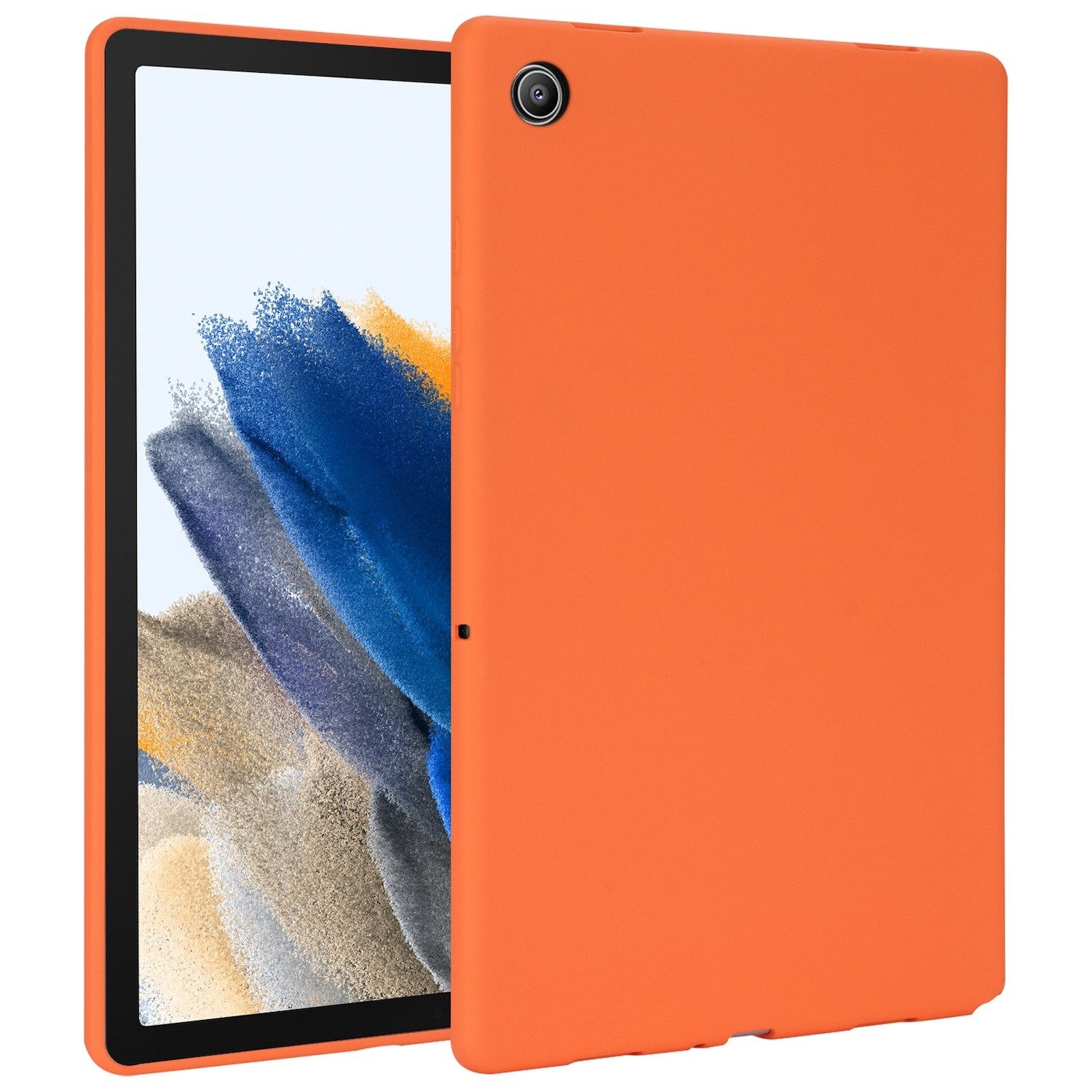 Wigento Tablet-Hülle Für Samsung Galaxy Tab A9 TPU Silikon Hülle Ultra dünn Orange