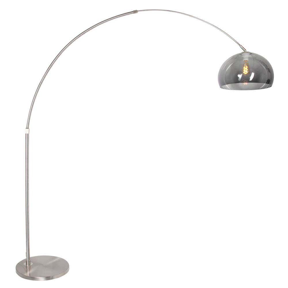 Steinhauer LIGHTING Stehlampe, Bogenleuchte Stehlampe Stehleuchte Wohnzimmerlampe Metall Grau H 205