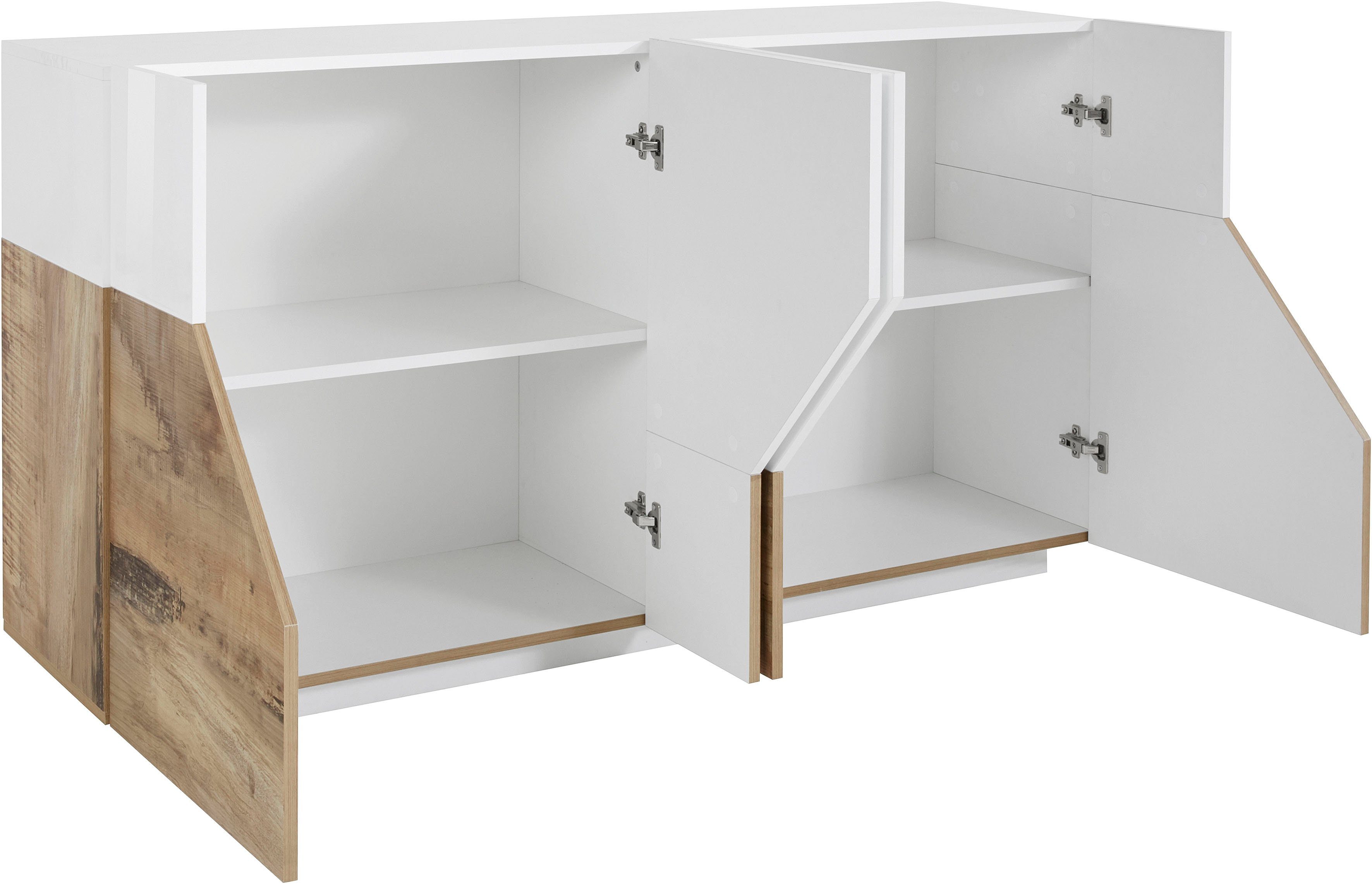 INOSIGN Sideboard ALIEN-Kommode, Schrank, Anrichte mit 4 Türen und 4 Fächern, Sideboard Breite ca. 160 cm "100 % Made in Italy"