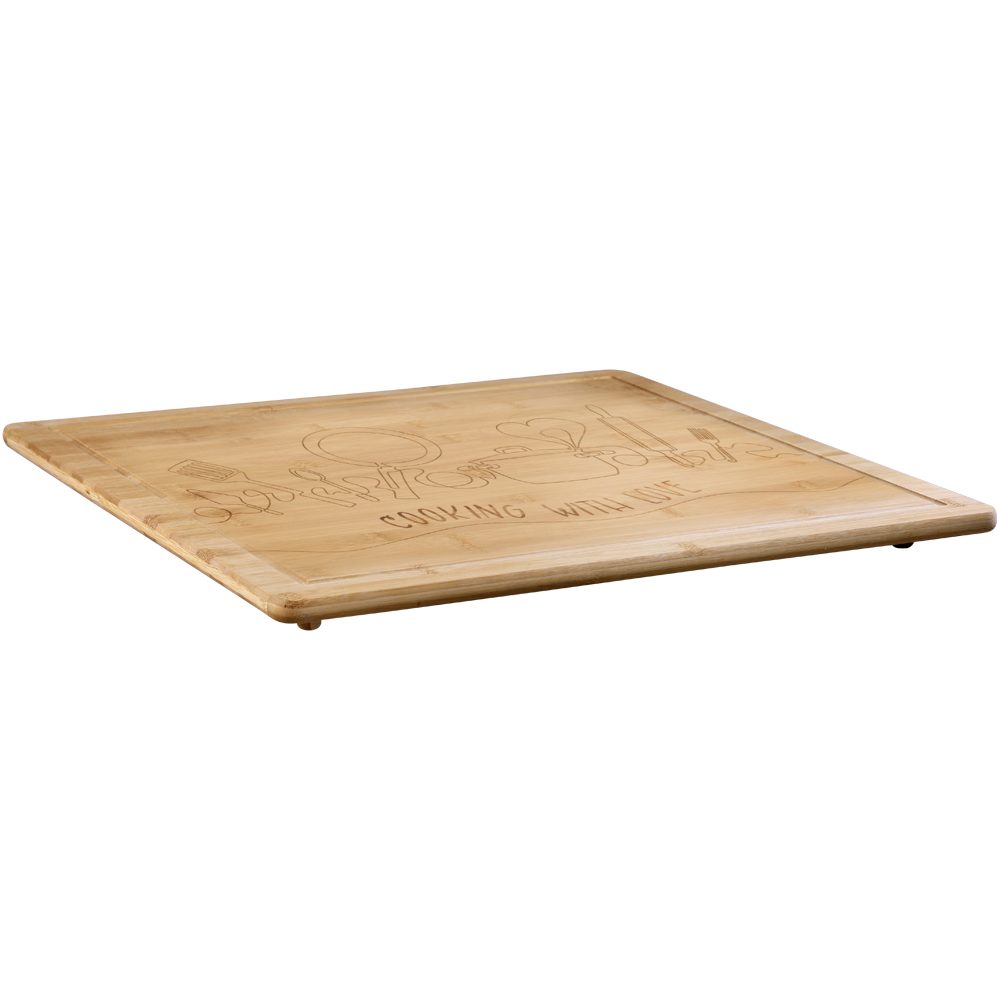 KESPER® Herdblende-/Abdeckplatte Herdabdeckplatte, love, Bambus, Bambus, (1 tlg), mit vier Bambusfüßen