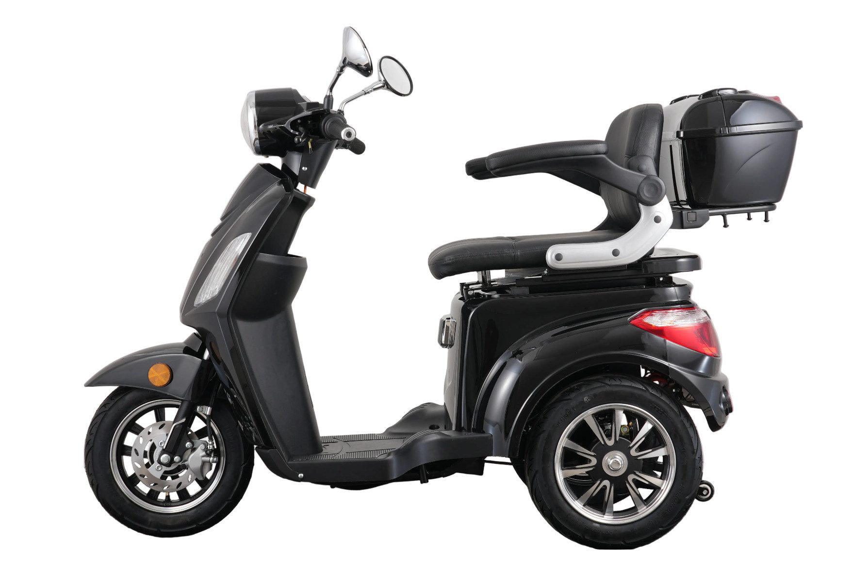 Aktiv mobil Elektromobil AM E-Trike Pro, 25 km/h mit Topcase, 1000 W, 25 km/h, Topcase Fassungsvermögen von ca. 36 Litern, Staufach mit ca. 24 Litern