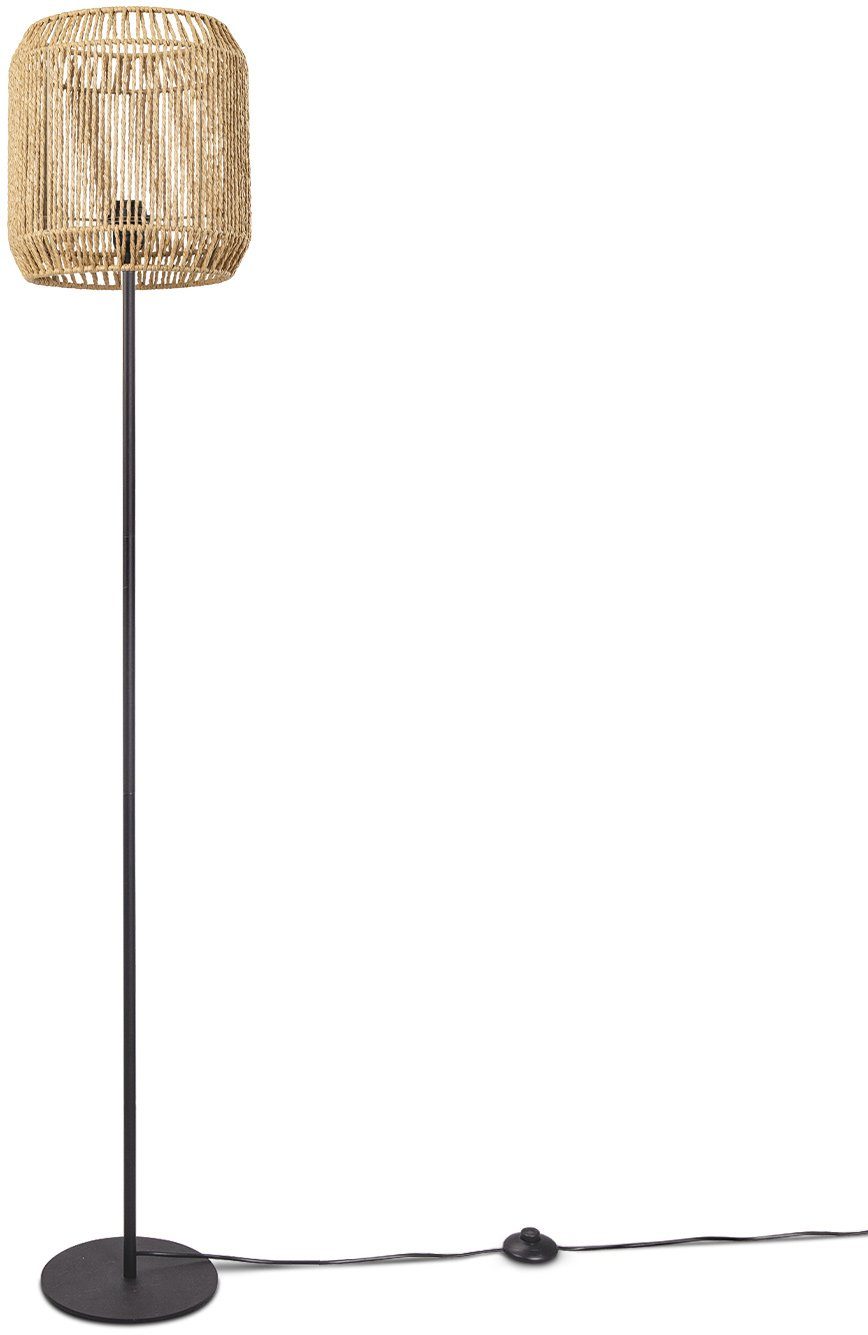 Paco Home Wohnzimmer Modern LED ohne Pedro, E27 Leuchtmittel, Optik Korb Schlafzimmer Stehlampe Boho