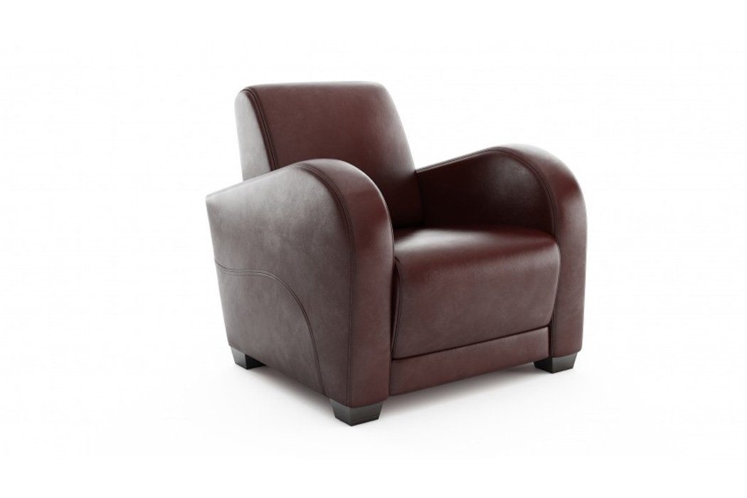Leder Neu 100% Italienisches Sessel, Lounge Designer Stuhl Sessel Fernseh JVmoebel Polster Relax
