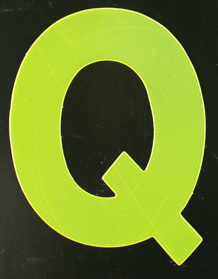 Aco Hausnummer Conacord Reflektierender Klebebuchstabe Q gelb Q