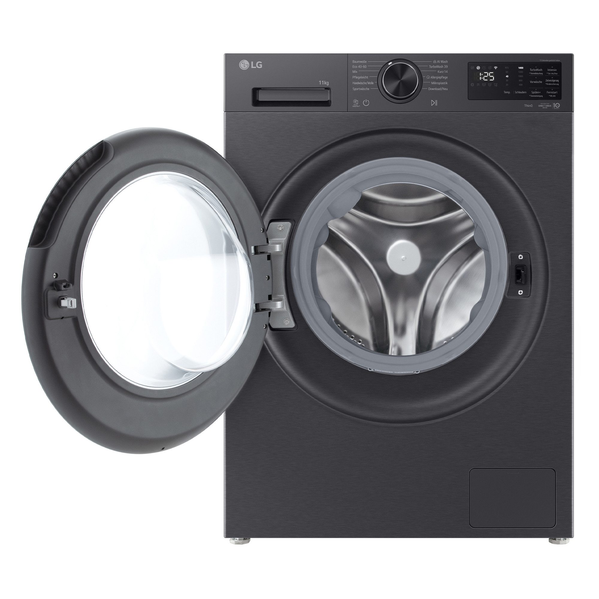 LG Waschmaschine F4WX701YB, 11 kg, 1351 U/min, Smarte Bedienung mit Wi-Fi + Bluetooth
