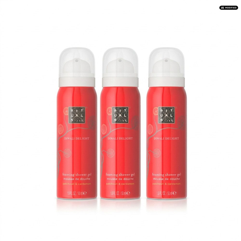Rituals Duschgel Rituals Diwali Delight Foaming Shower Gel Duschschaum 3er Set, 1-tlg., Value Pack mit 3x Reisegrösse, sinnlicher Gewürzduft
