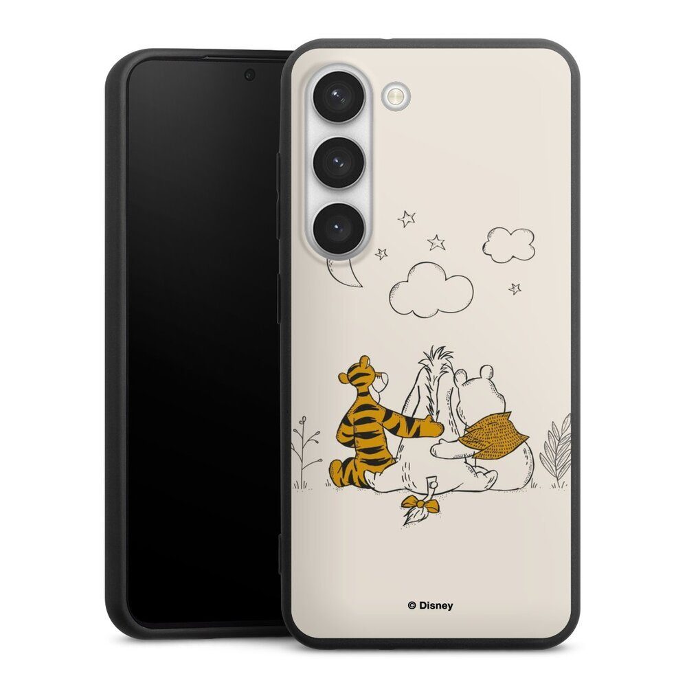 DeinDesign Handyhülle Winnie Puuh Offizielles Lizenzprodukt Disney Best Friends in Nature, Samsung Galaxy S23 Silikon Hülle Premium Case Handy Schutzhülle