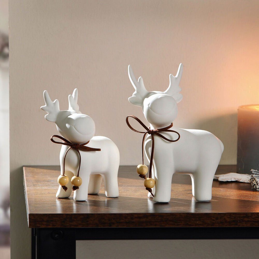 Home-trends24.de Weihnachtsfigur Elch Weihnachtsfigur Weihnachtsdeko Figur günstig online kaufen
