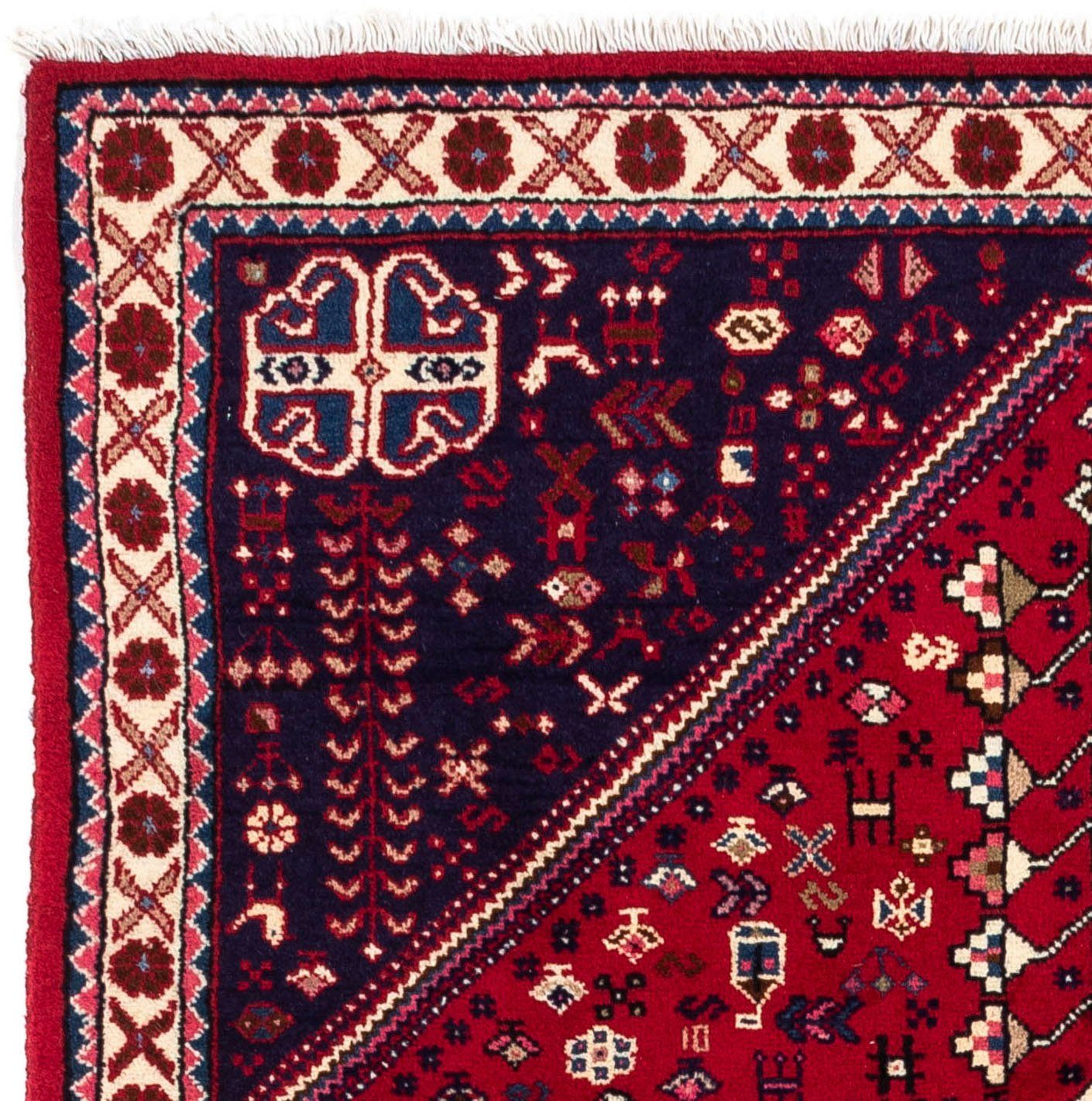 Wollteppich Abadeh x scuro rechteckig, morgenland, 148 100 Handgeknüpft mm, 10 Rosso Höhe: Medaillon cm