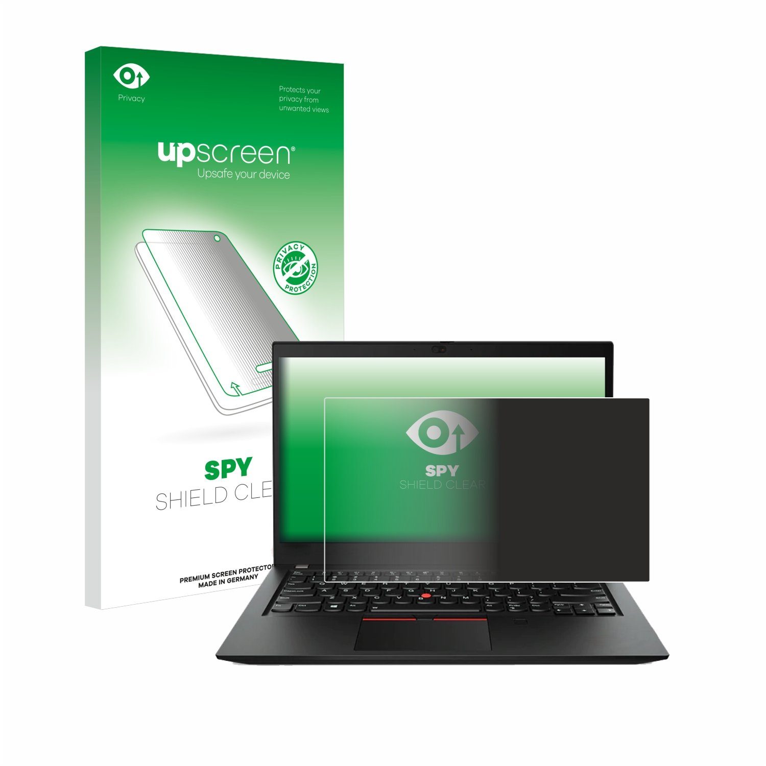 upscreen Displayschutzfolie Sichtschutzfolie für Lenovo ThinkPad T490s, Anti-Spy Privacy Sichtschutz Blickschutzfolie Blaulicht-Schutz