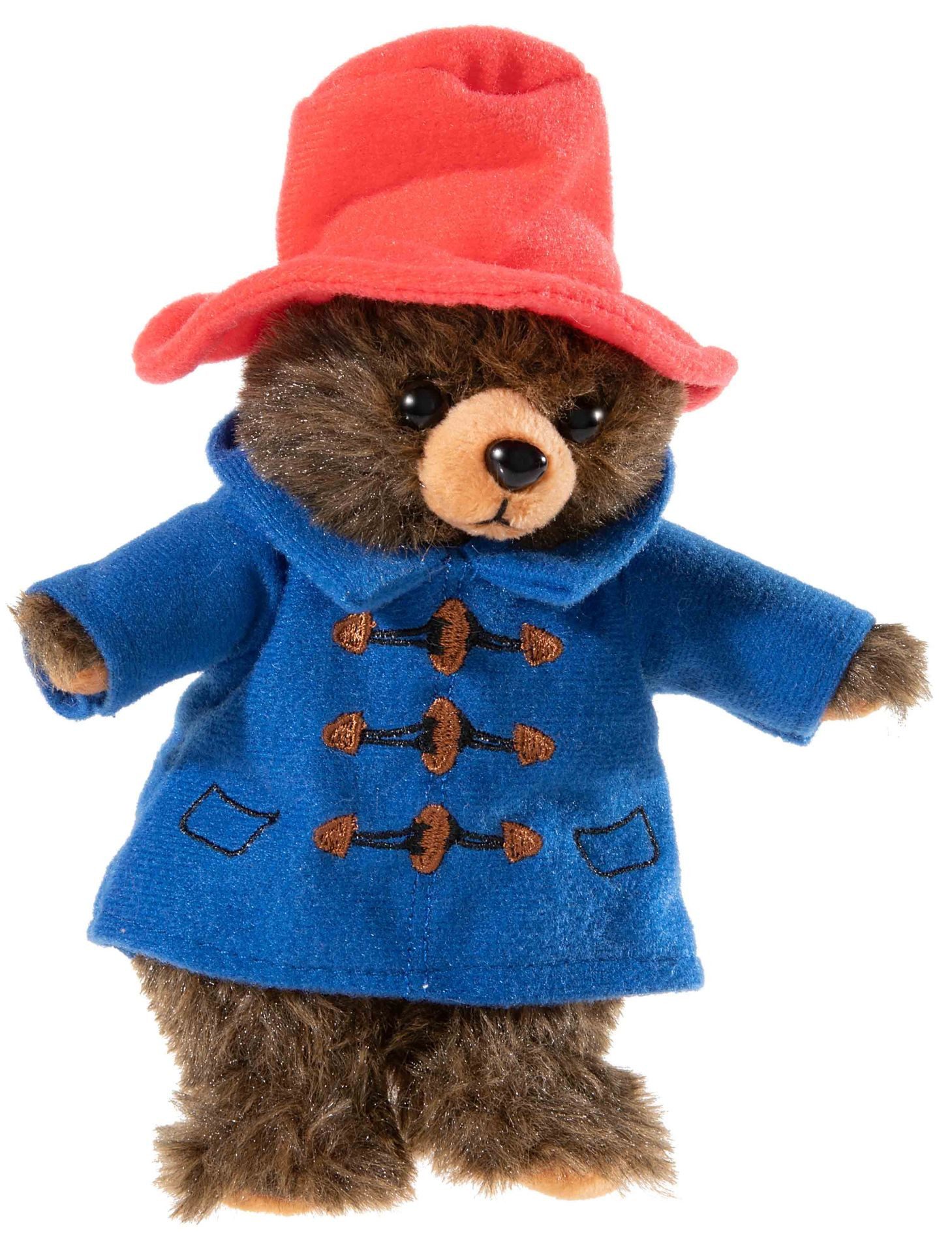 Heunec® Kuscheltier Paddington 15 cm braun/blau stehend Plüschbär Stofftier