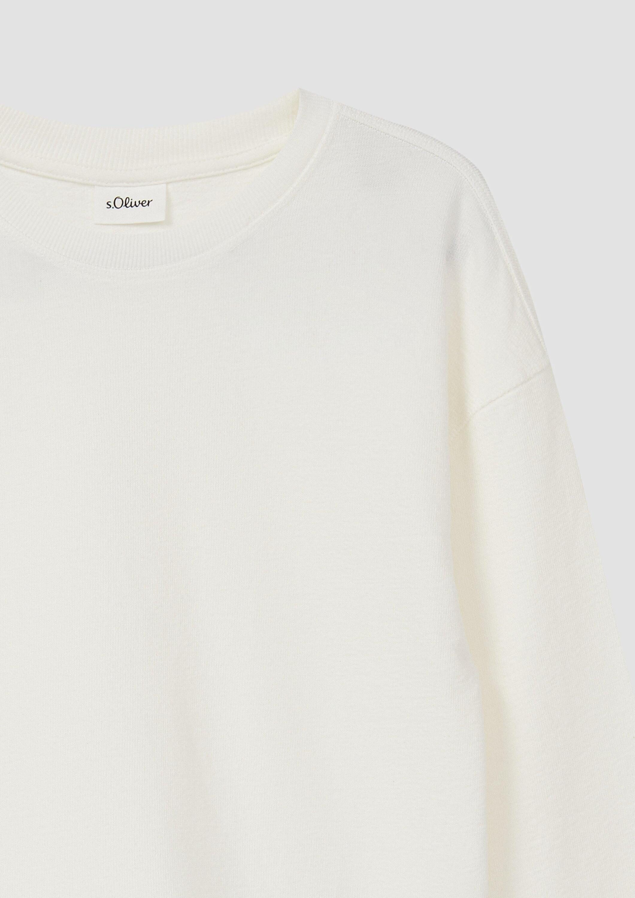s.Oliver Langarmshirt T-Shirt Longsleeve im Boxy Fit aus Struktur-Jersey