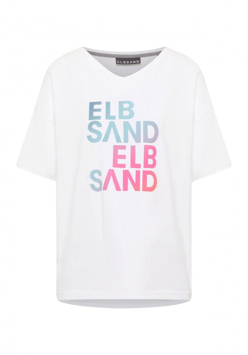Elbsand Kurzarmshirt ESW_Liv_T-Shirt cloud white_multi günstig online kaufen