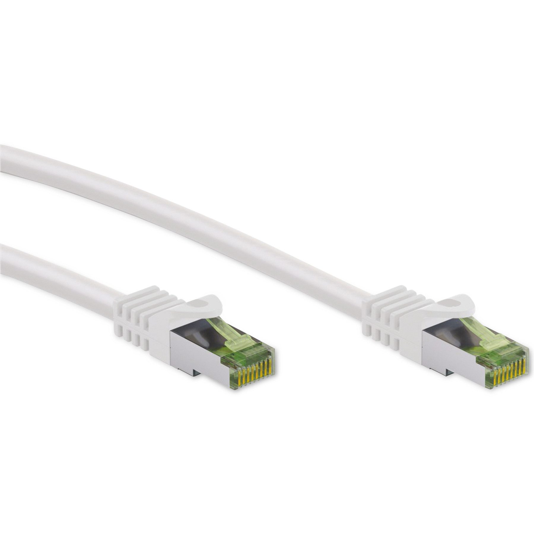 Goobay GOOBAY CAT.8.1 Netzwerkkabel S/FTP, GHMT, CU, weiß, 15,0m Netzwerkkabel