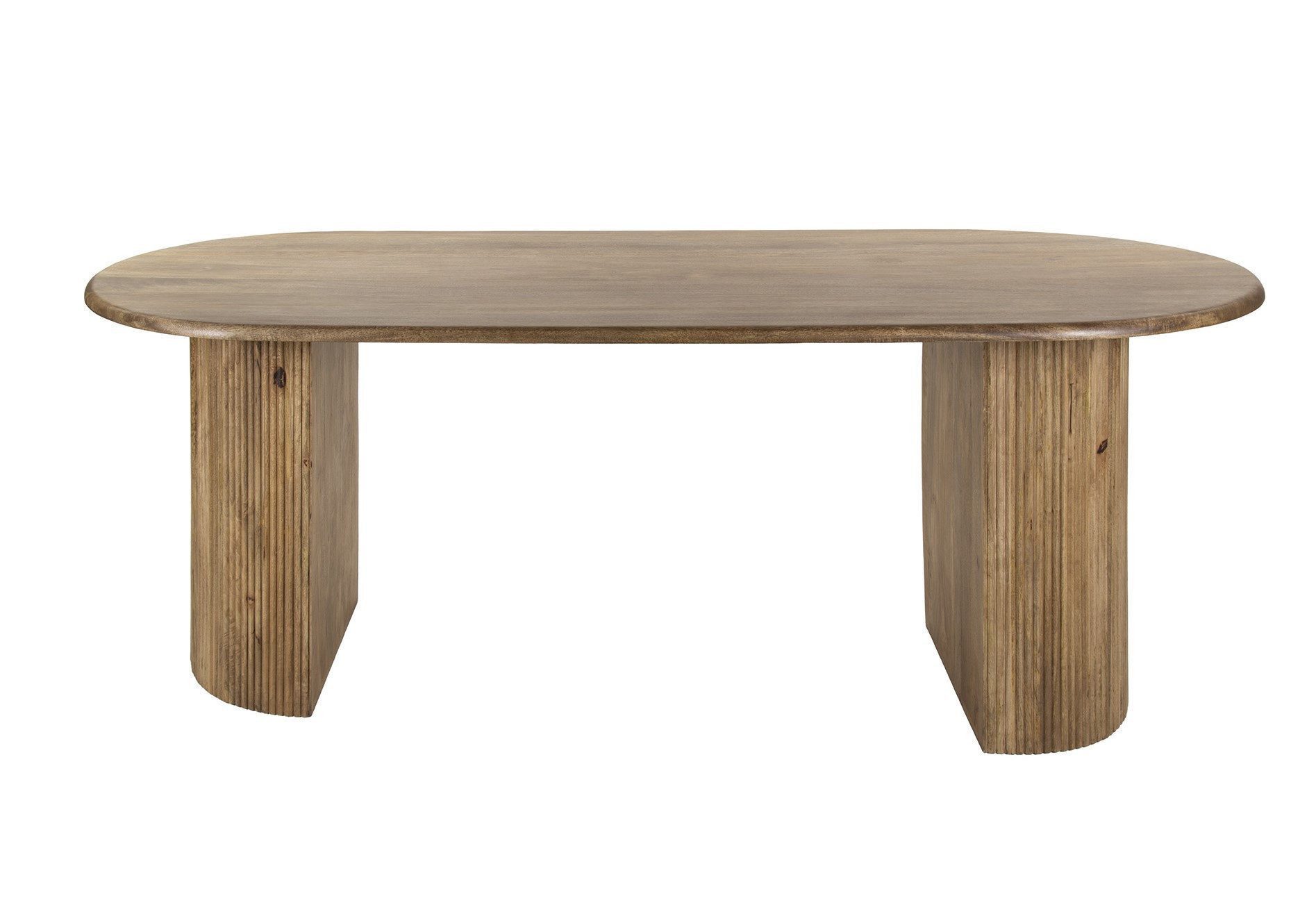Maison ESTO Esstisch SWELL Esszimmertisch oval Mango Holz 215 cm, Breite 90 günstig online kaufen
